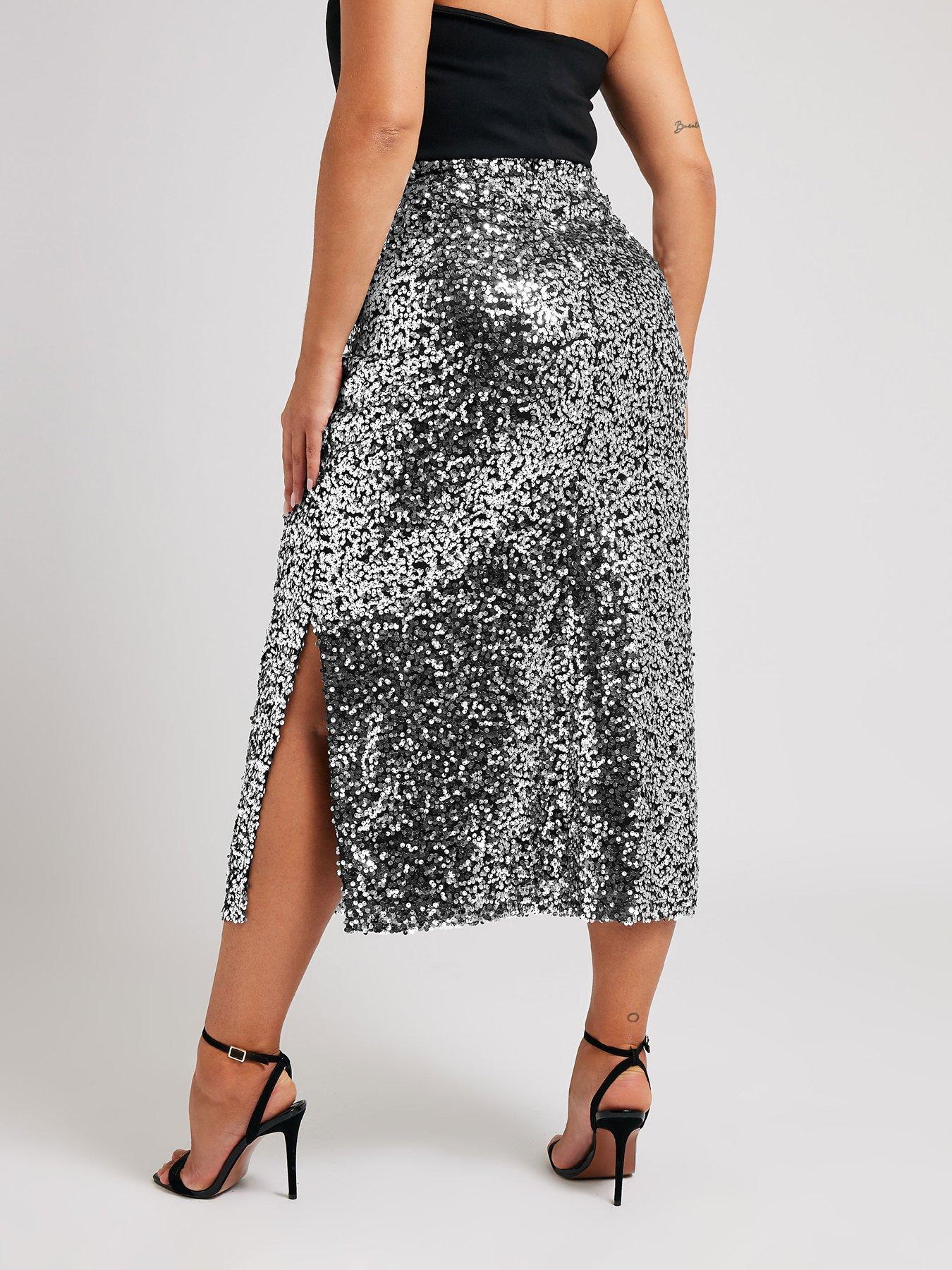 yours-curve-sequin-maxi-skirtstillFront