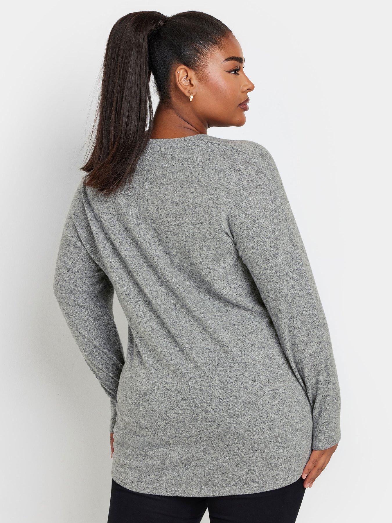 yours-curve-colourblock-jumper-greystillFront