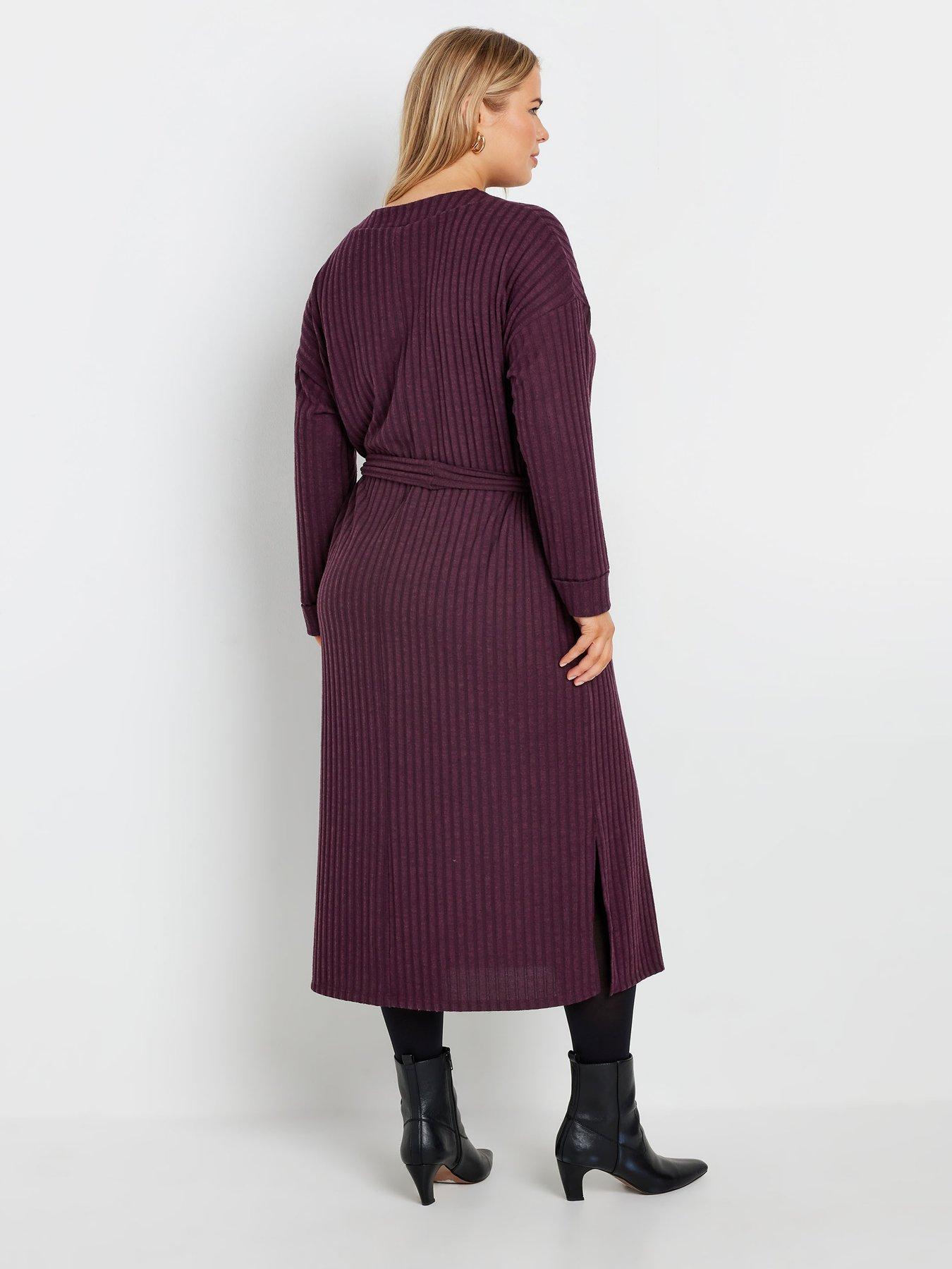 yours-curve-turtle-neck-throw-on-dress-purplestillFront