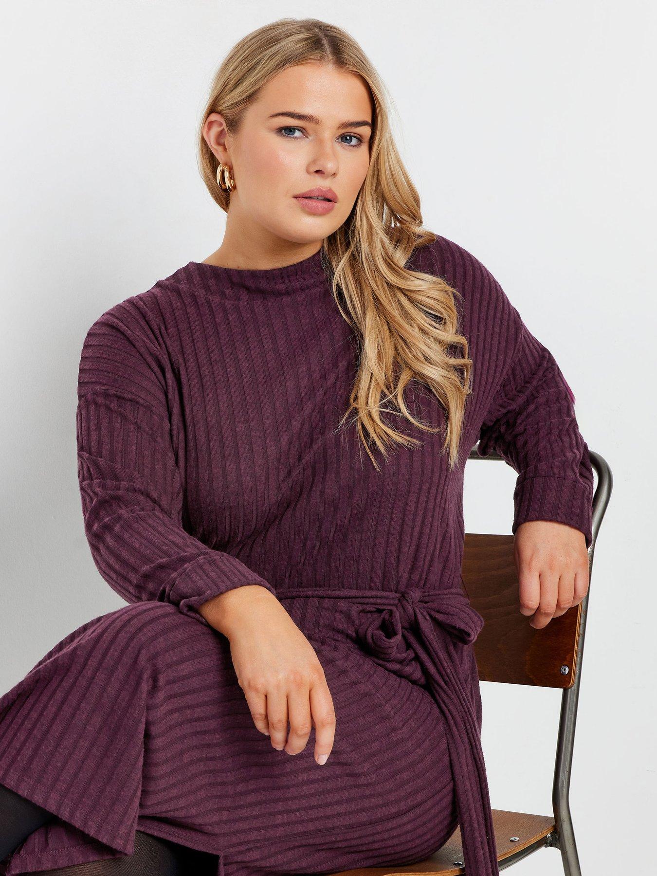 yours-curve-turtle-neck-throw-on-dress-purpleoutfit