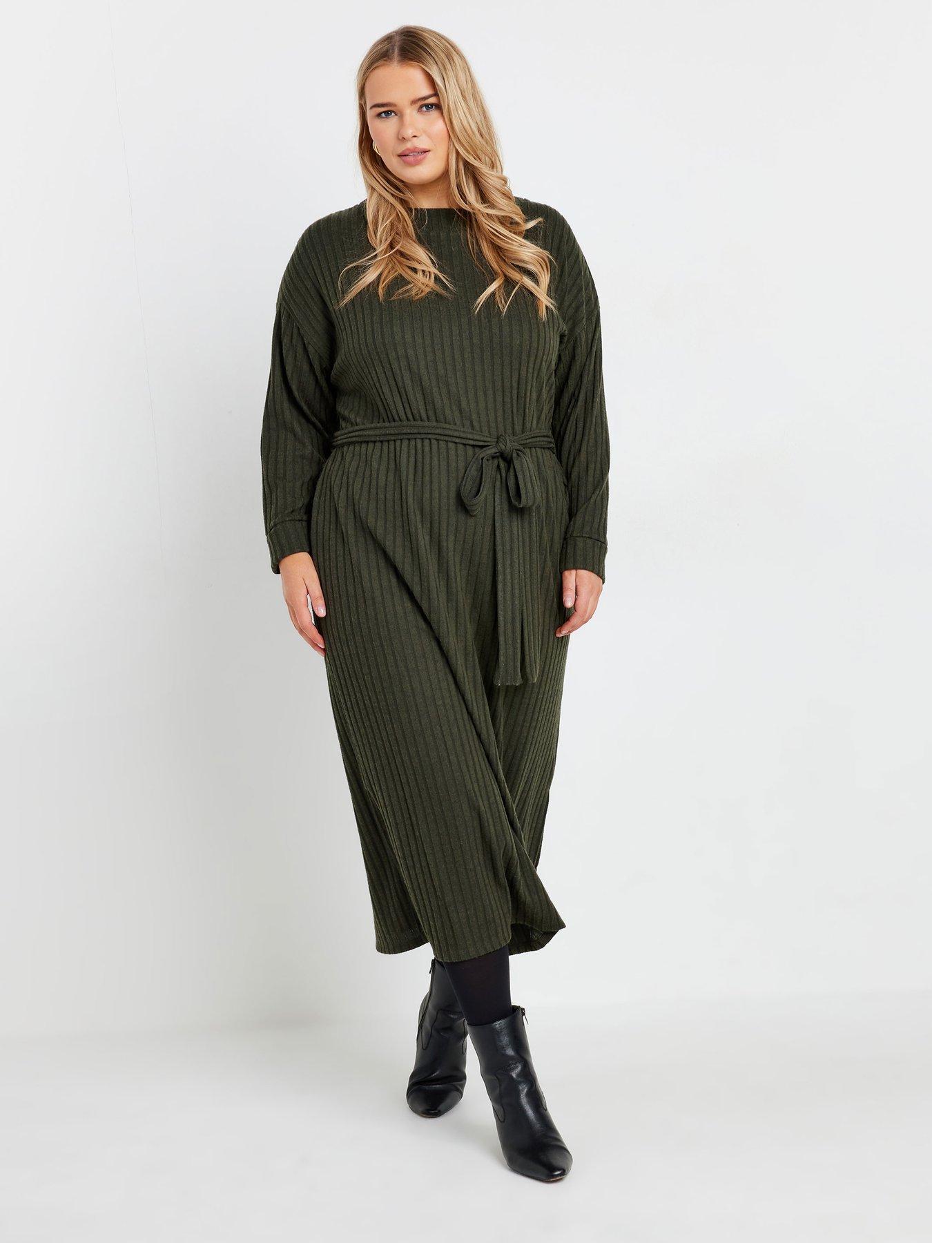 yours-curve-turtle-neck-throw-on-dress-greenback