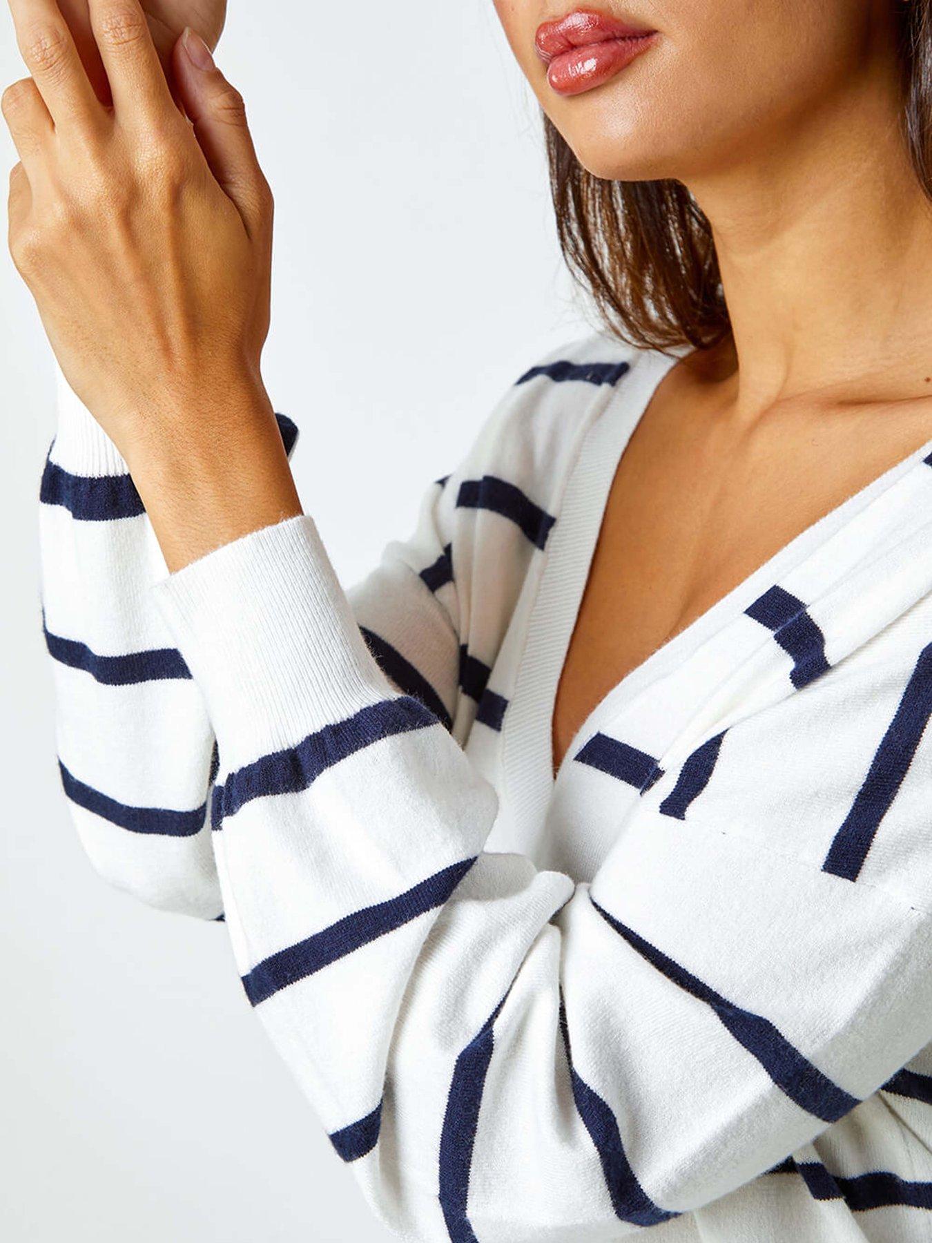 roman-stripe-print-knitted-v-neck-longline-jumper-ivorydetail