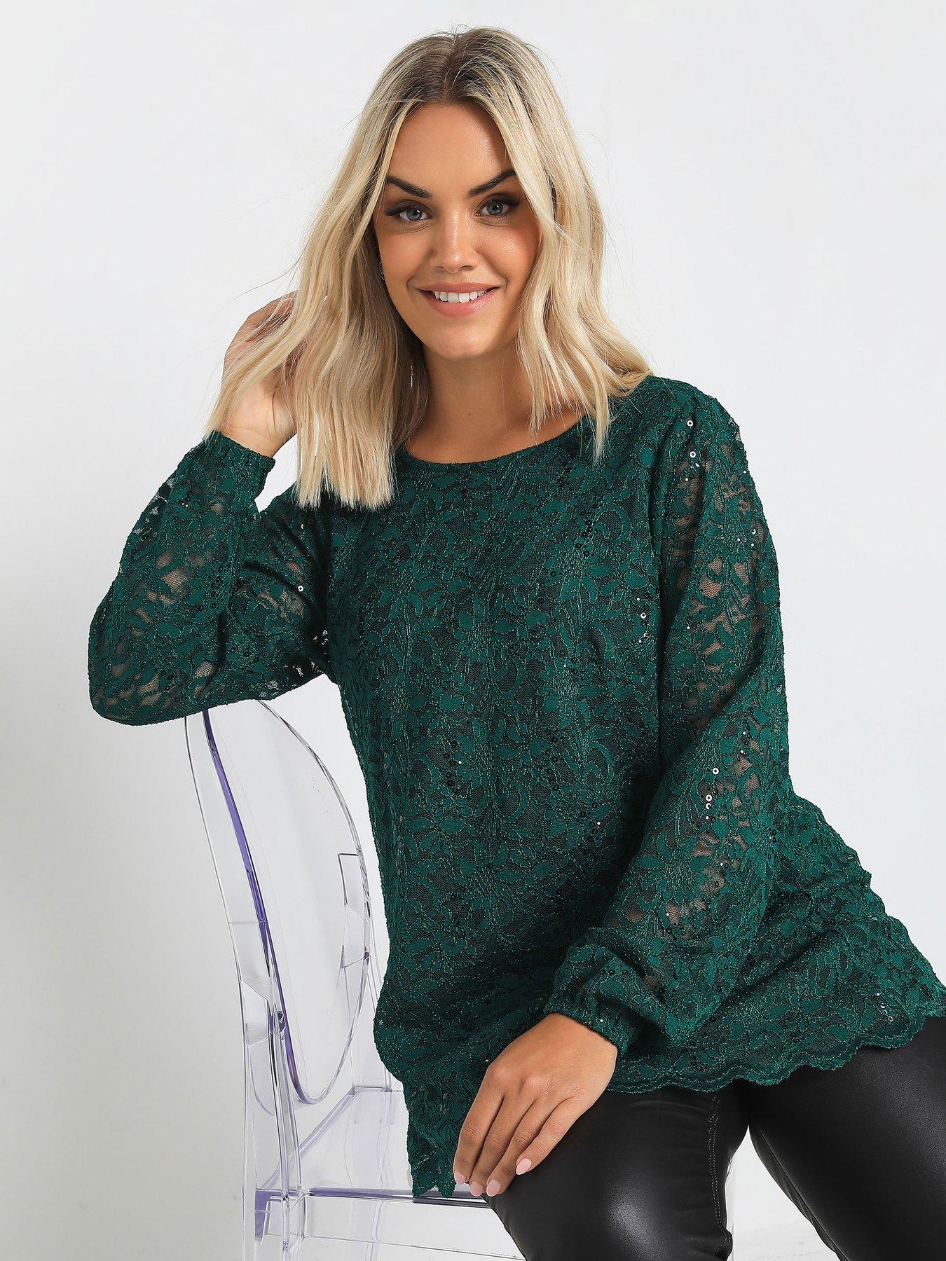 yours-curve-lace-scallop-edge-top-green