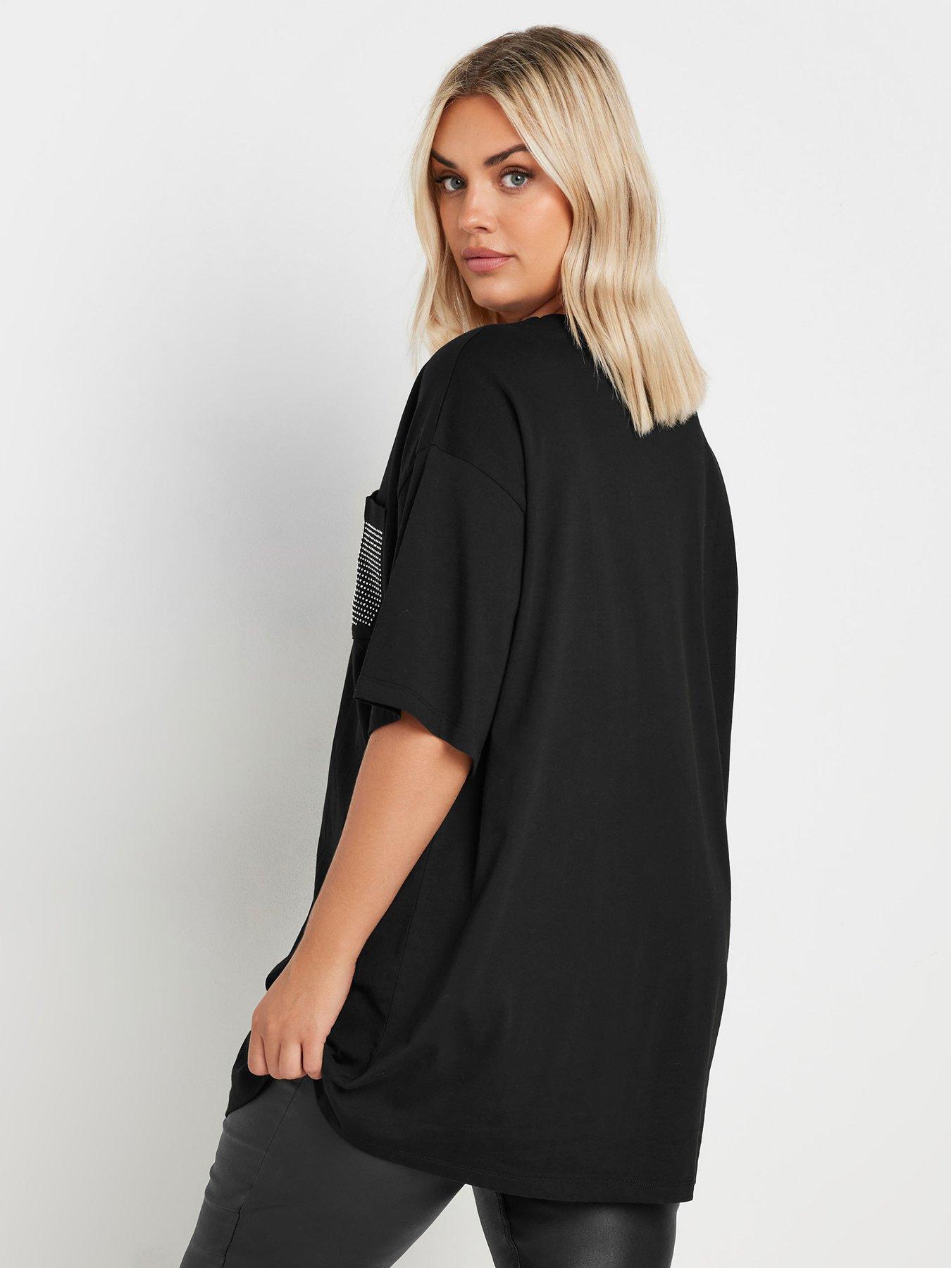 yours-curve-oversized-stud-pocket-t-shirtstillFront