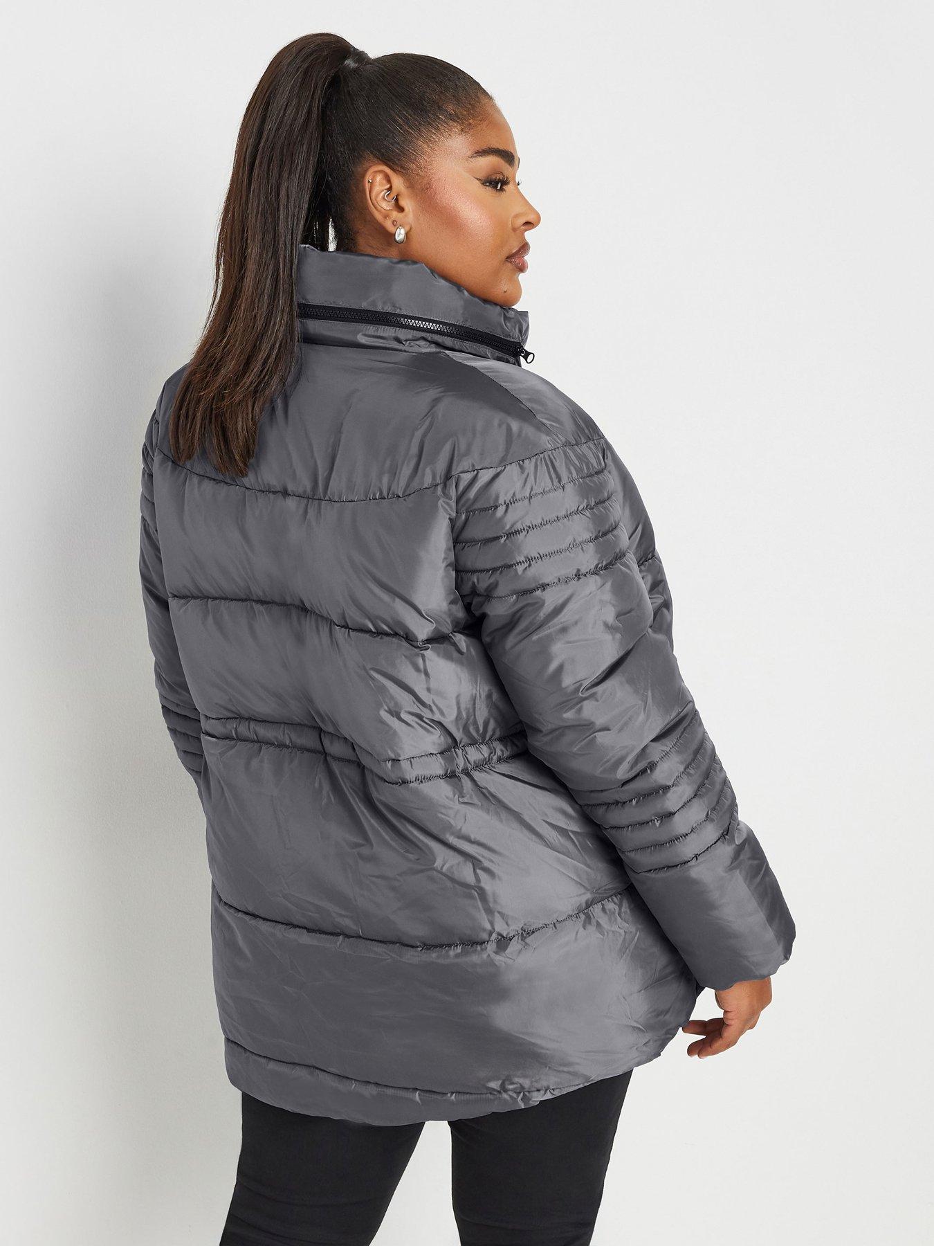 yours-curve-short-dip-back-padded-coatstillFront