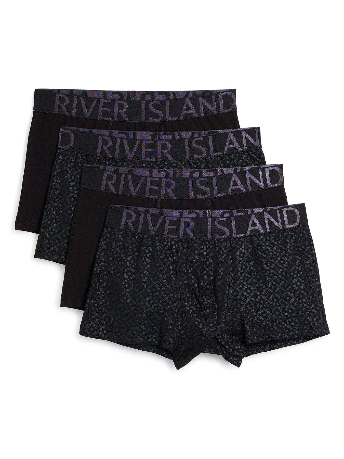 river-island-river-island-geo-gloss-print-trunks-4-pack