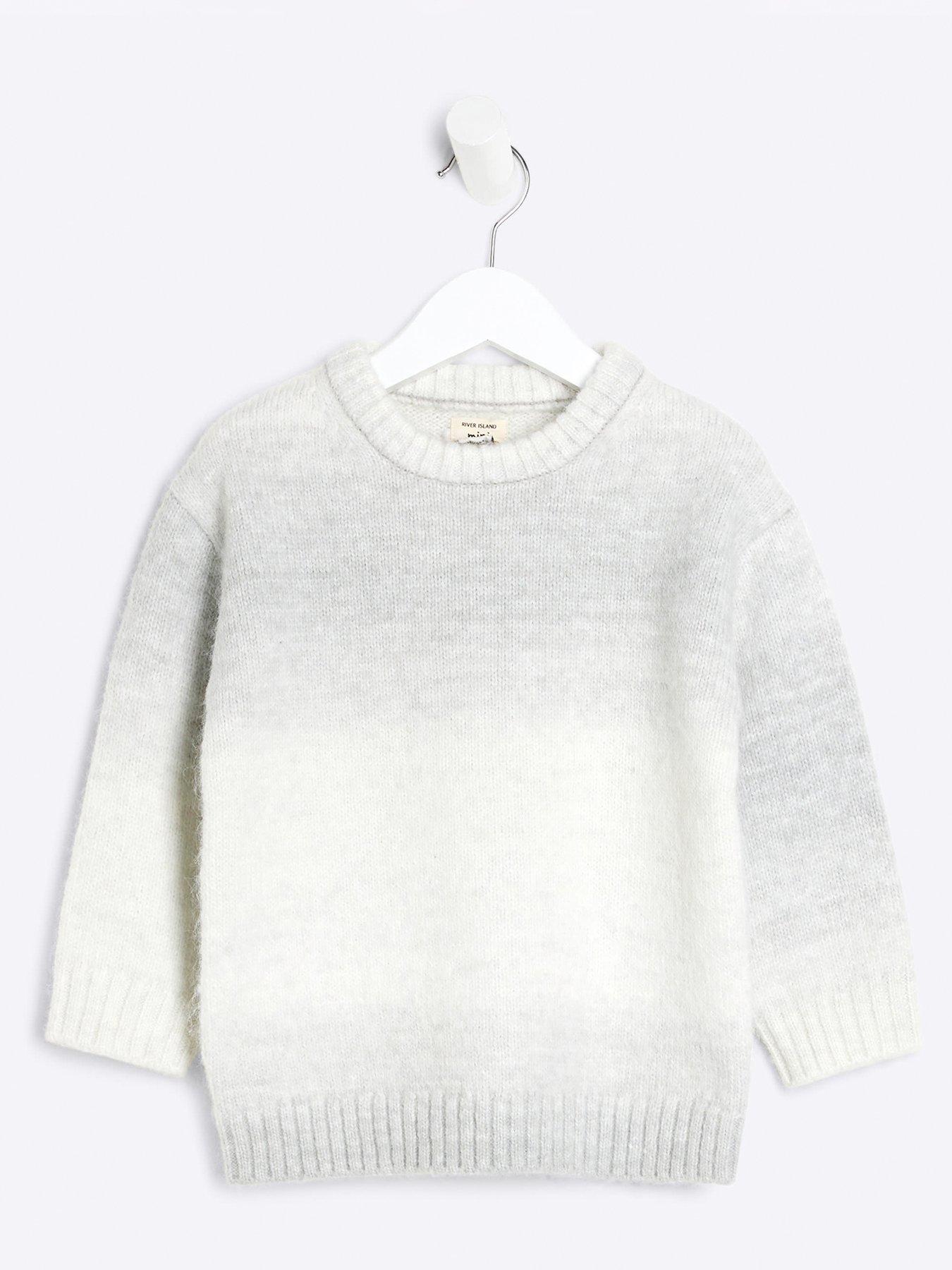 river-island-mini-mini-boy-space-dye-jumper-greyfront