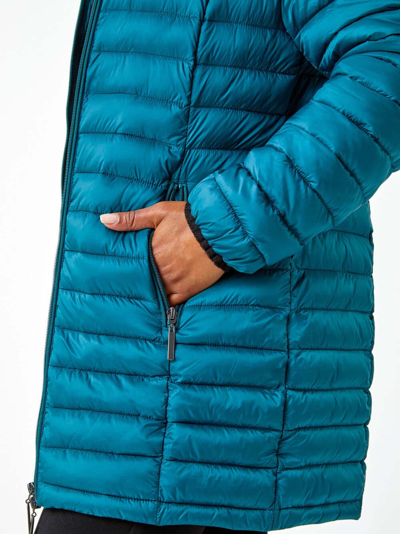 roman-petite-quilted-longline-padded-coat-tealdetail