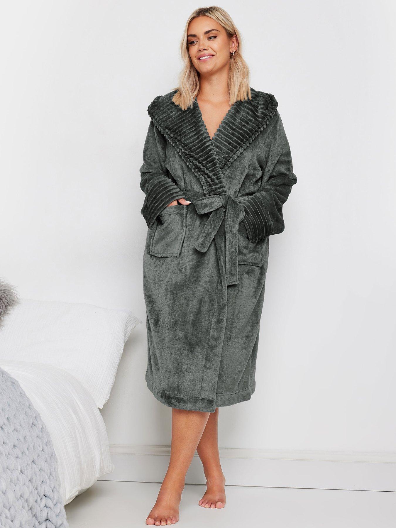 yours-curve-rib-trim-hooded-robe