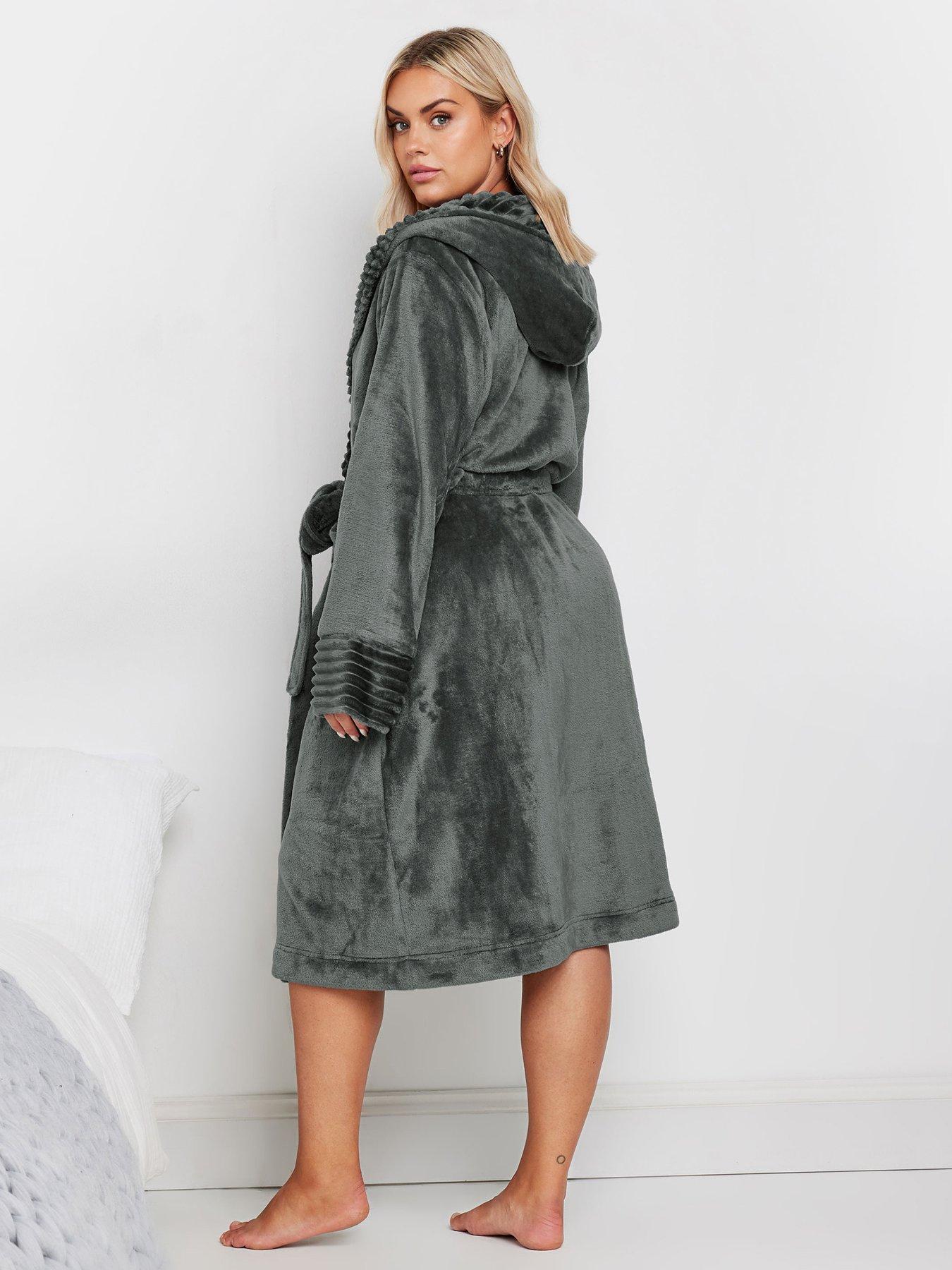 yours-curve-rib-trim-hooded-robe-greystillFront