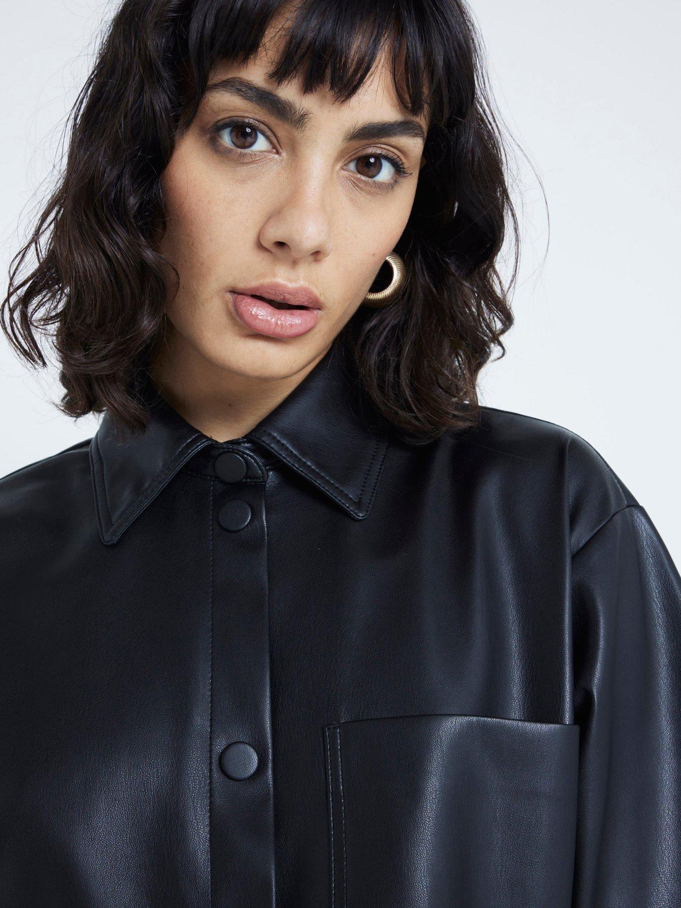 river-island-pu-short-sleeve-shirt-blackoutfit