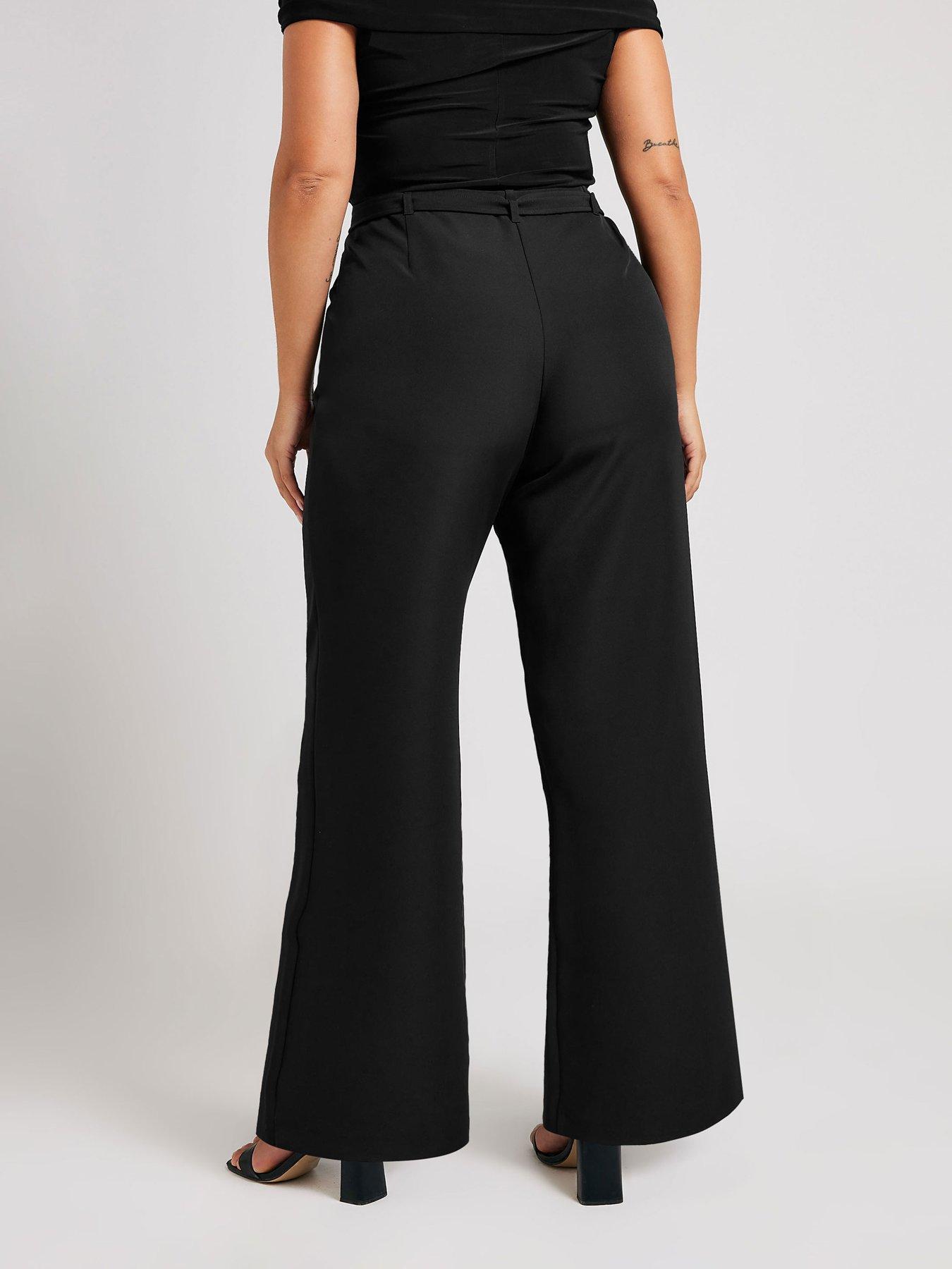 yours-curve-high-waist-straight-belted-trouserstillFront