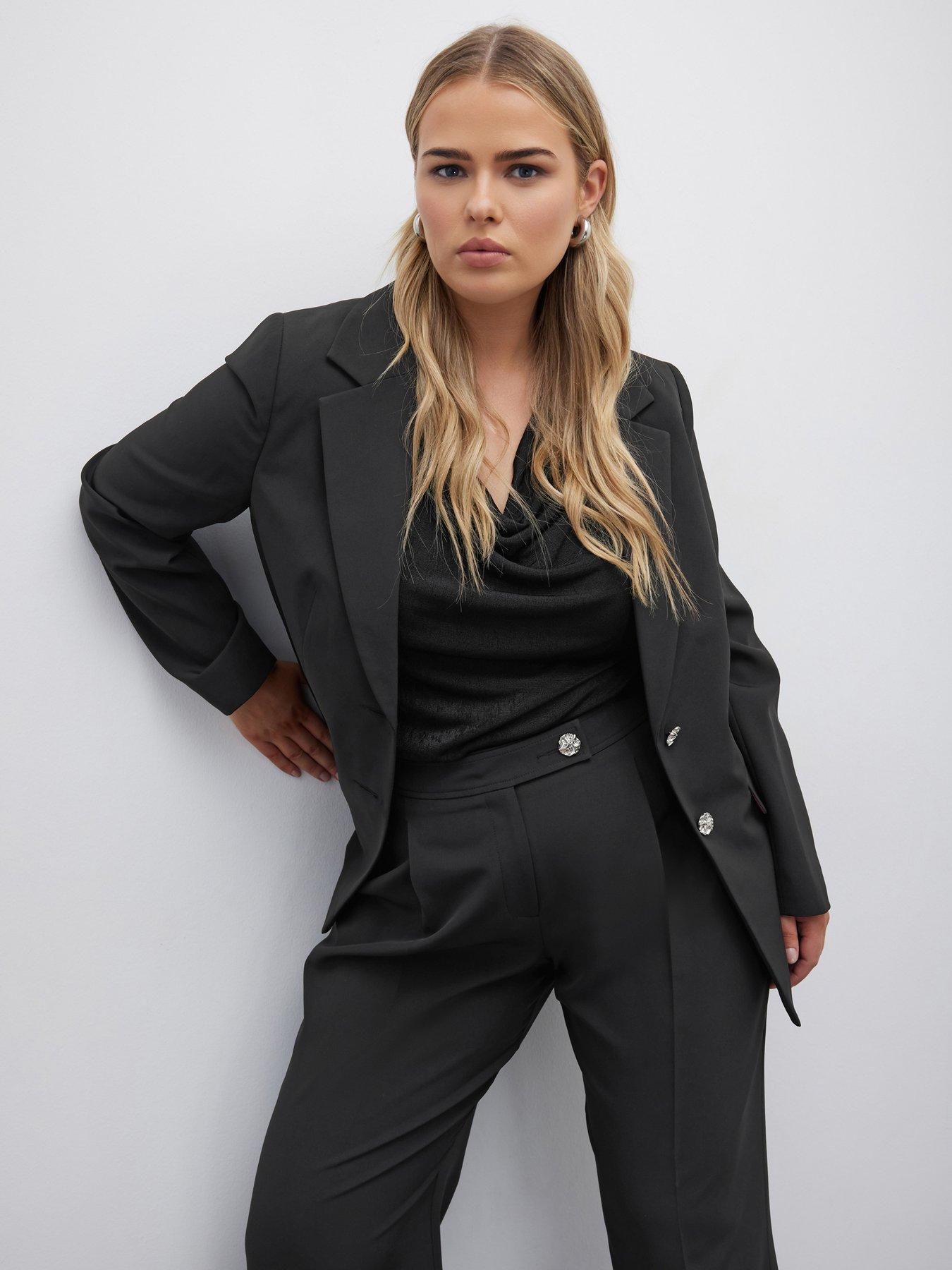 yours-curve-tailored-blazer-black