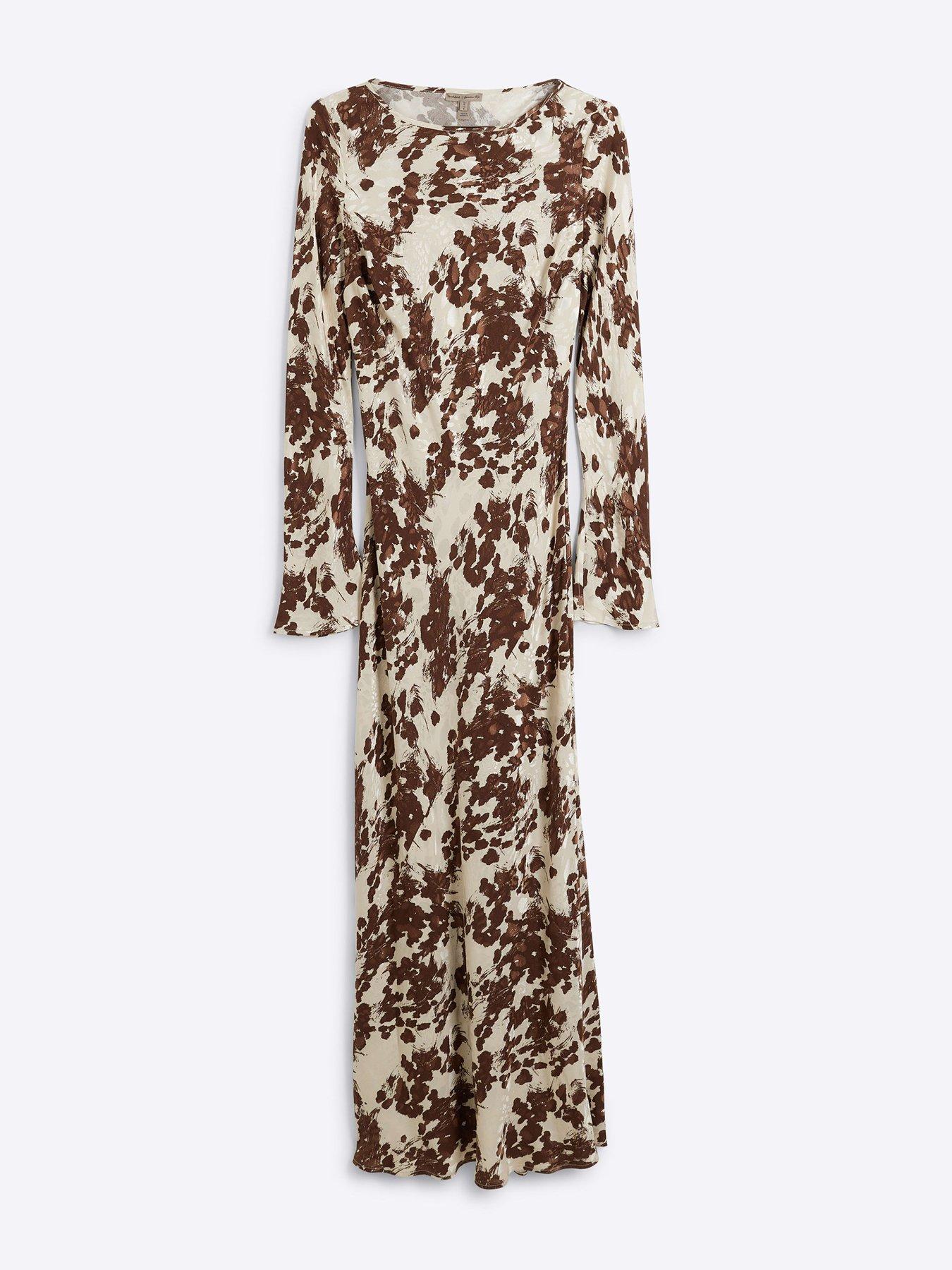 river-island-long-sleeve-column-dress-browndetail