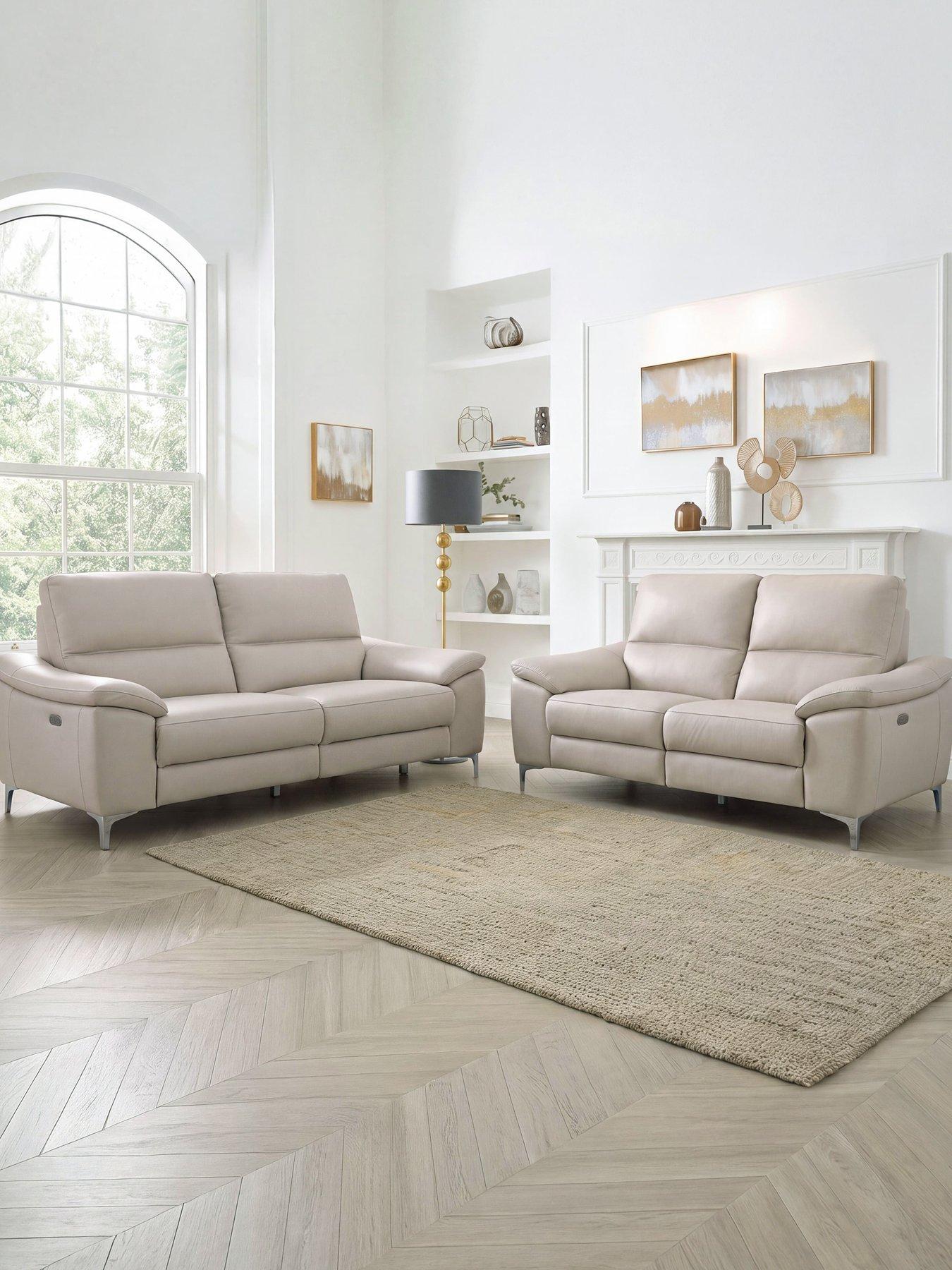 The Very Collection Pavilion 3 + 2 Seater Leather Power Recliner Sofa - FSC® Certified