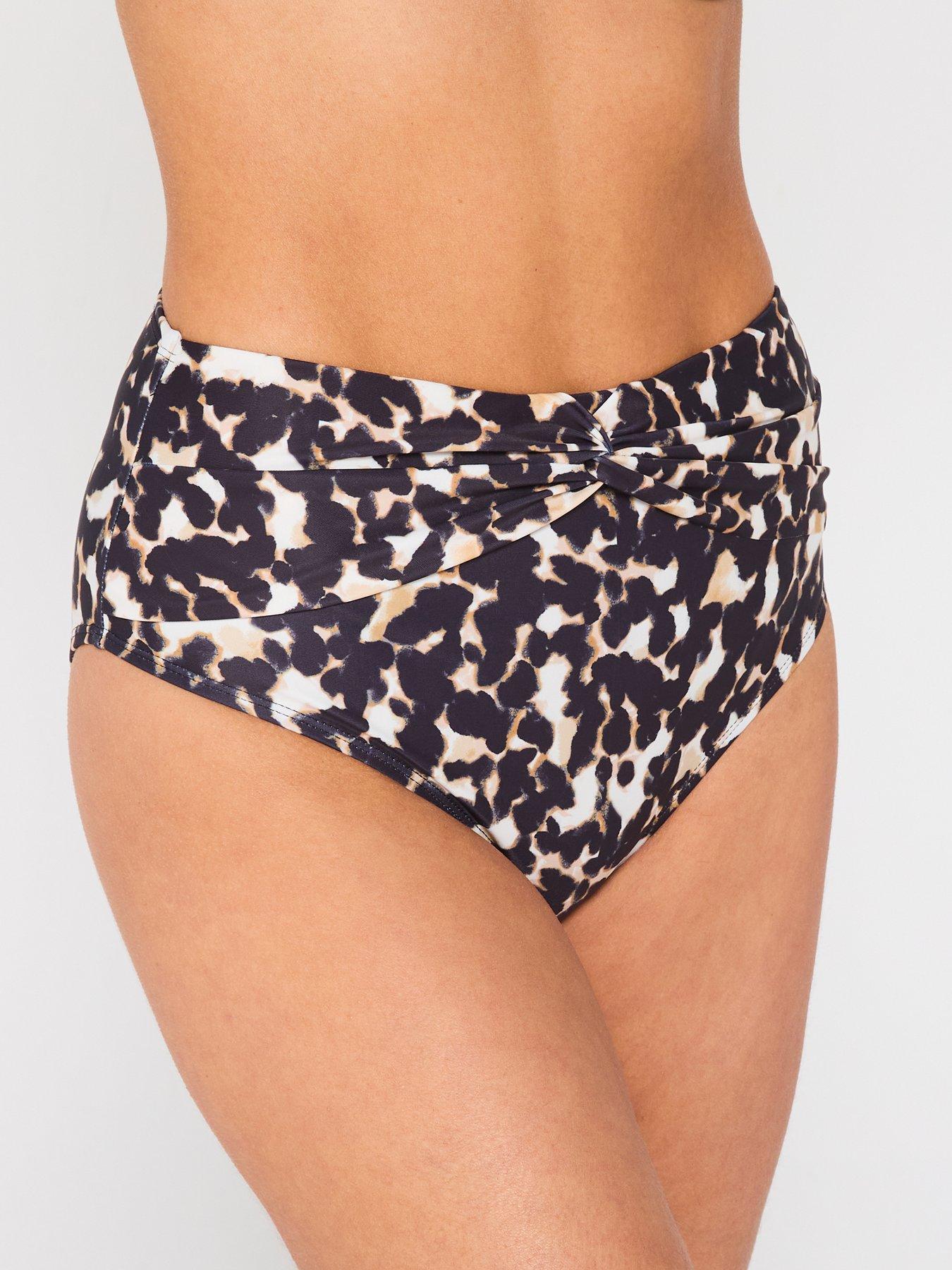 V by Very Twist Detail High Waisted Brief - Print