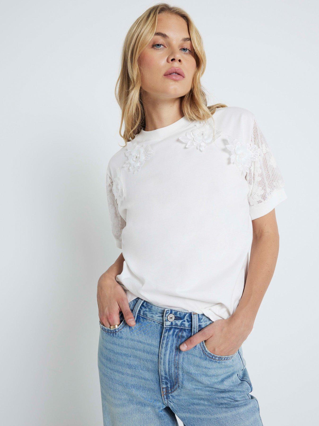 river-island-floral-lace-sleeve-top-white