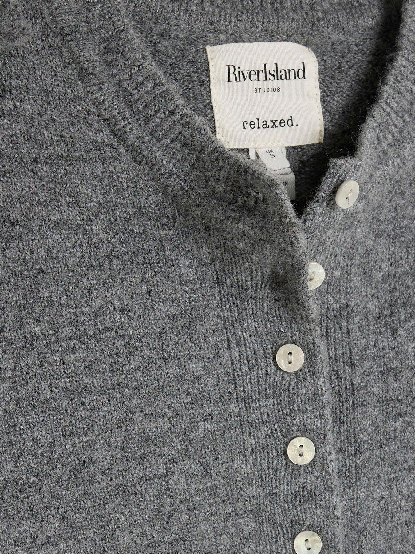 river-island-neat-button-cardigan-marl-greydetail