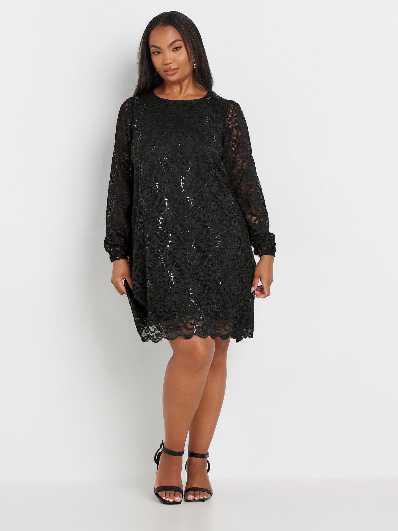 yours-curve-lace-midi-dress-blackback