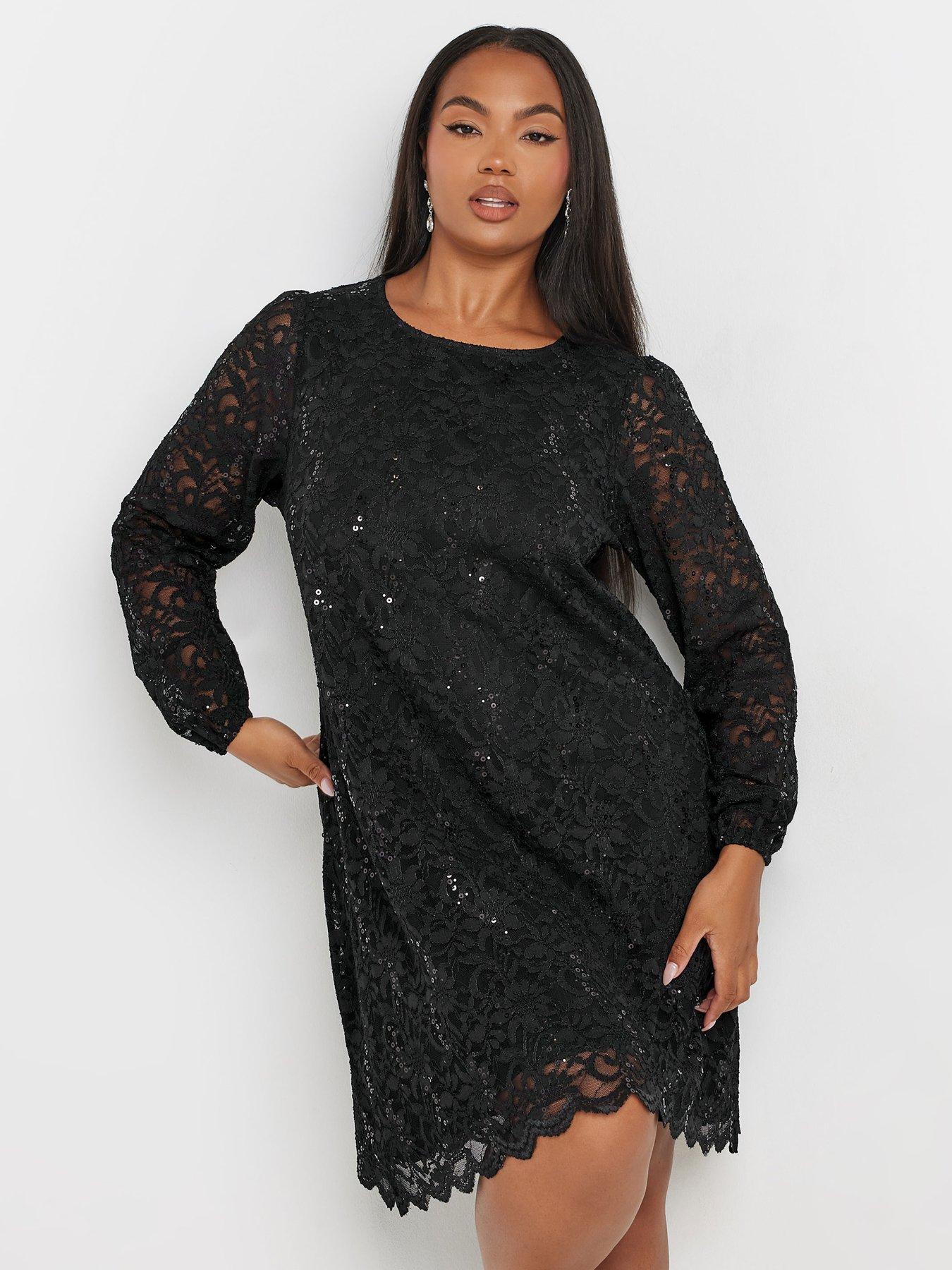 yours-curve-lace-midi-dress-blackoutfit