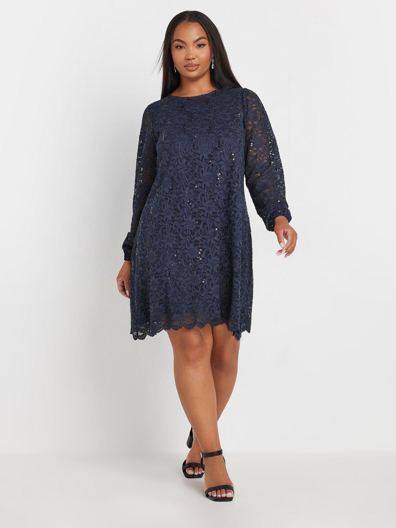 yours-curve-lace-midi-dress-blue