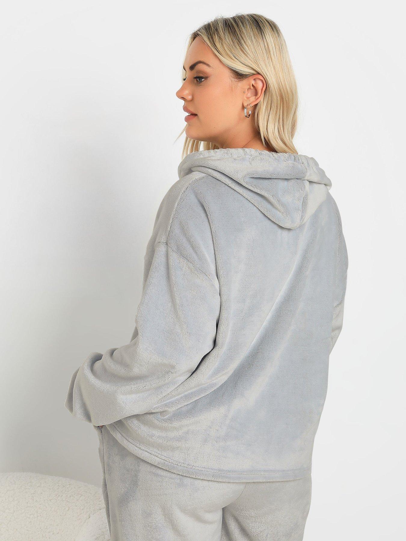 yours-curve-cropped-fleece-hoodiestillFront