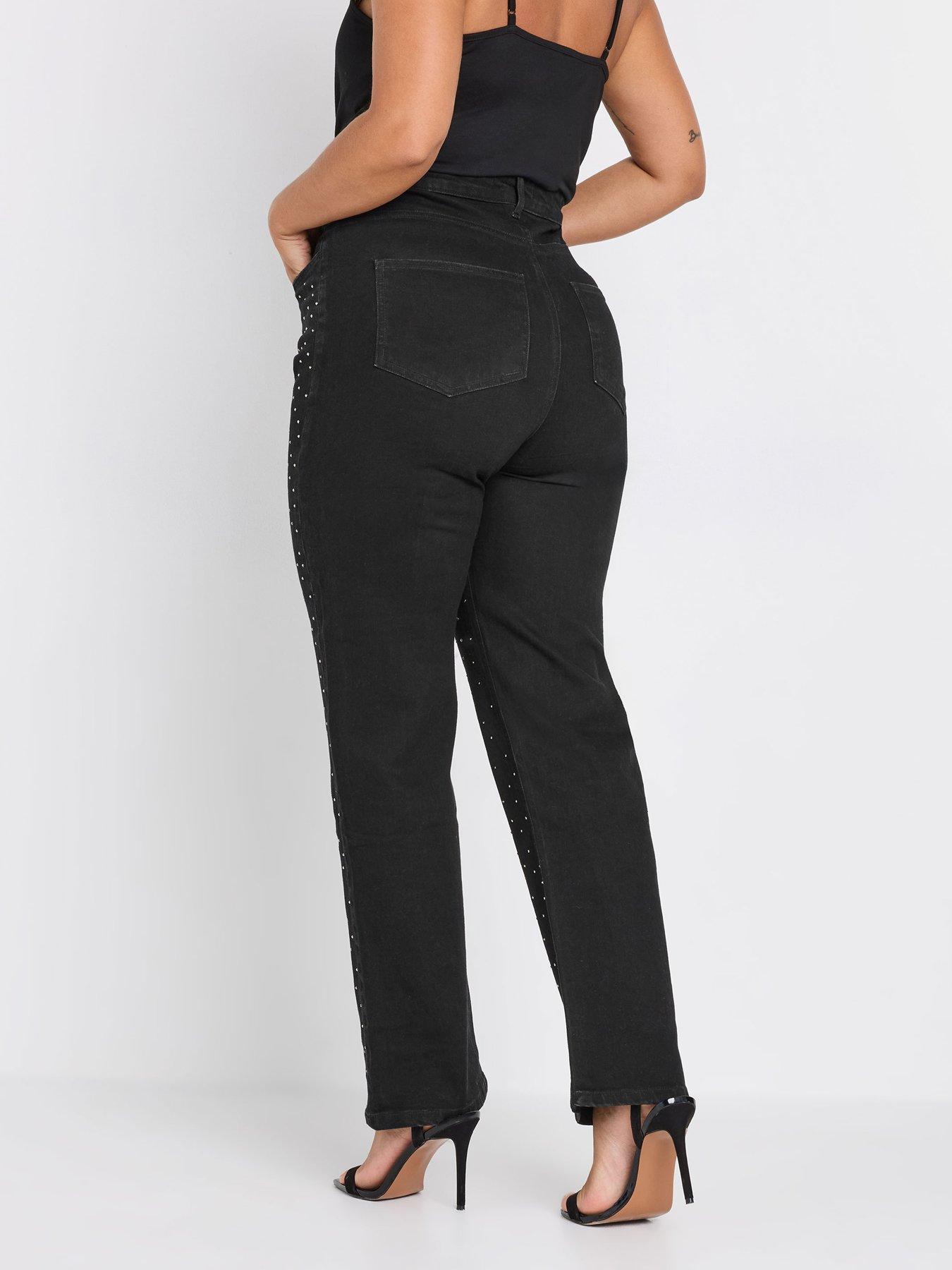 yours-curve-all-over-studded-stretch-trouserstillFront