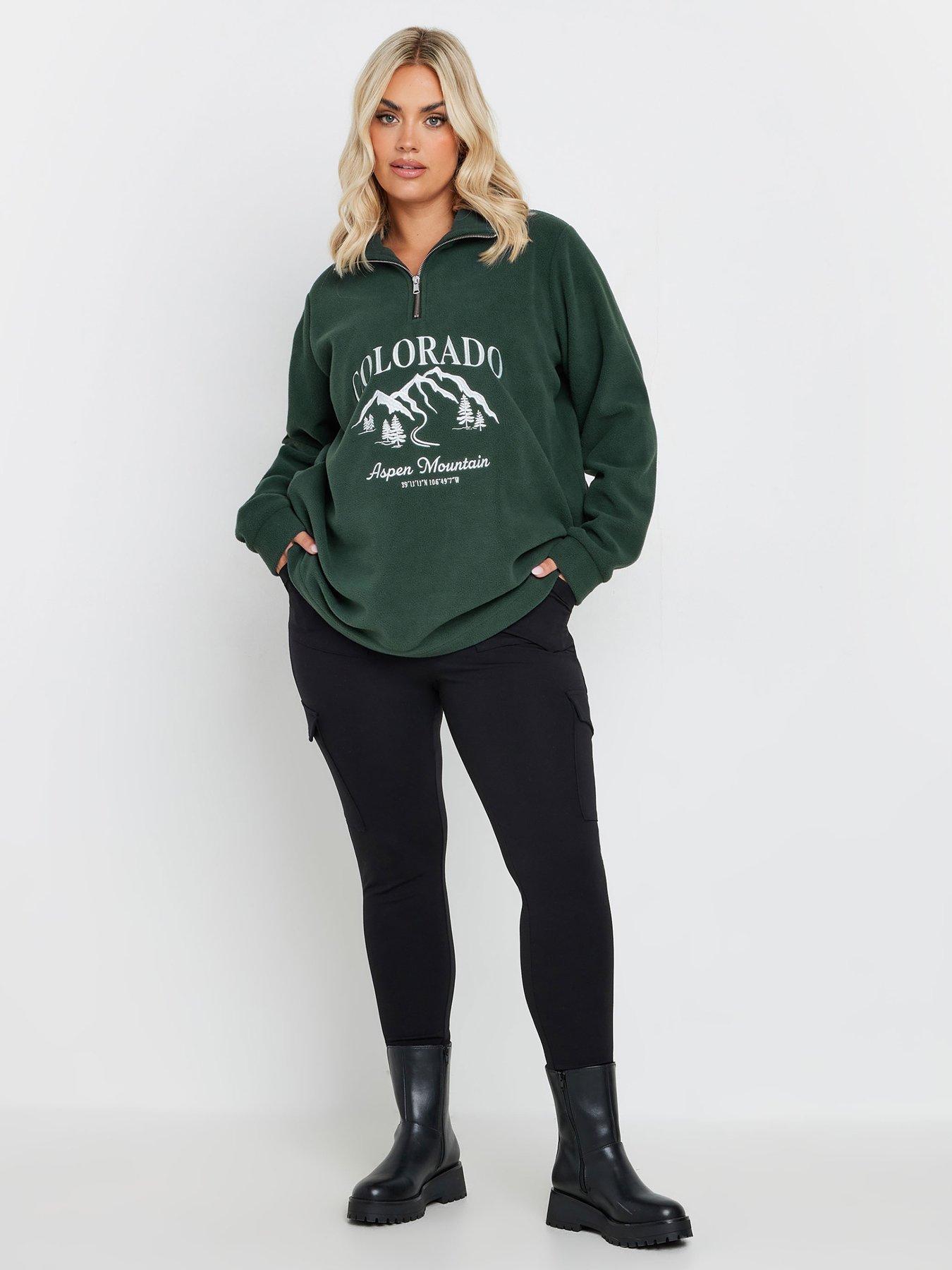 yours-curve-half-zip-fleece-jacket-greenback