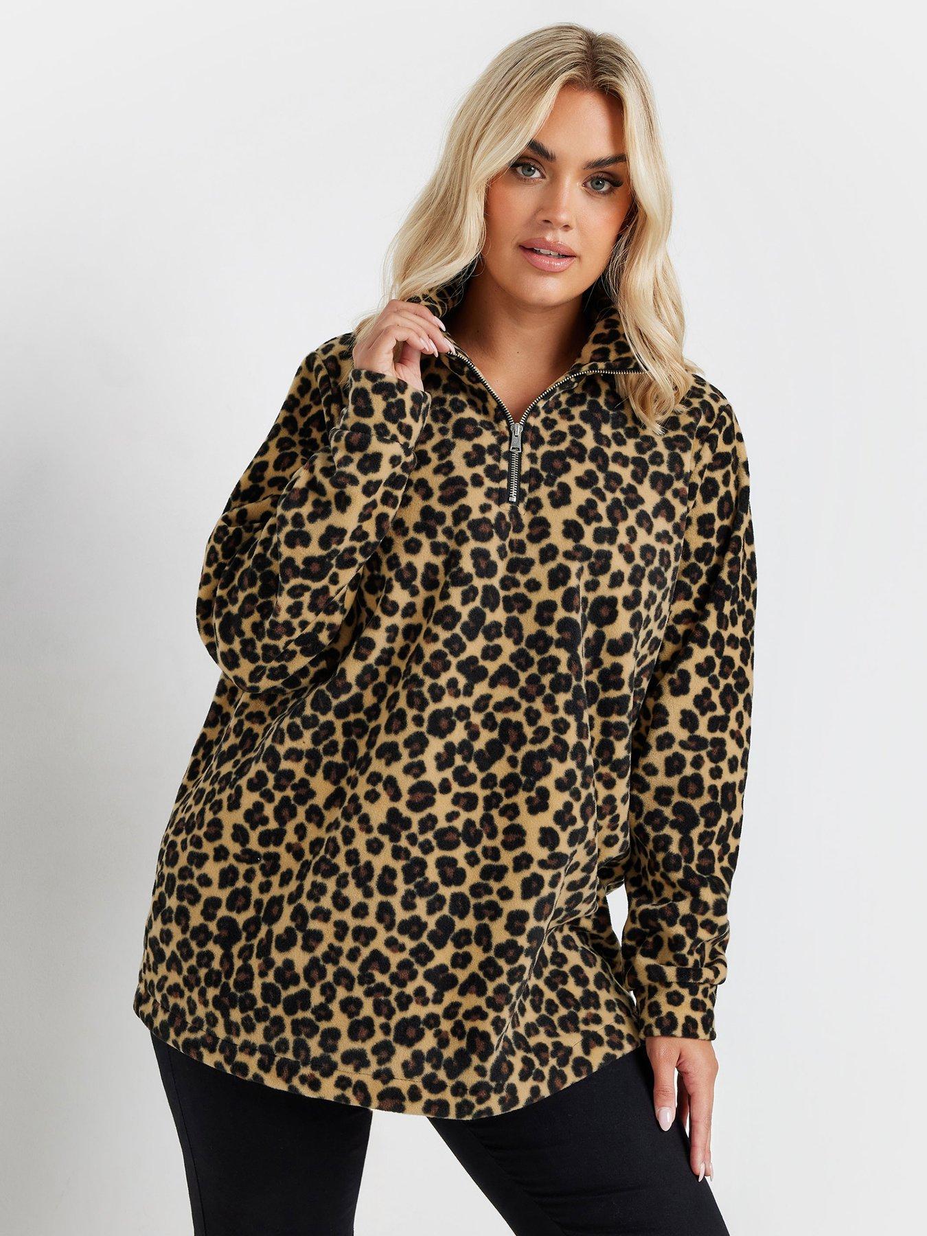 yours-curve-leopard-half-zip-fleece-jacket