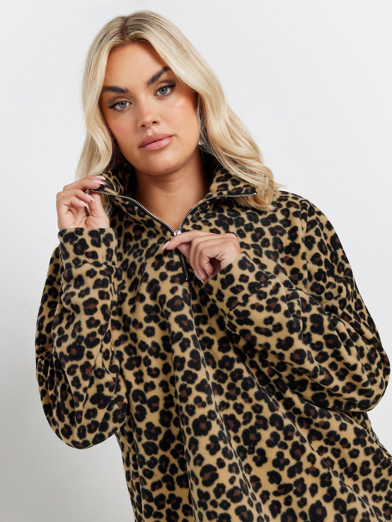 yours-curve-leopard-half-zip-fleece-jacketdetail