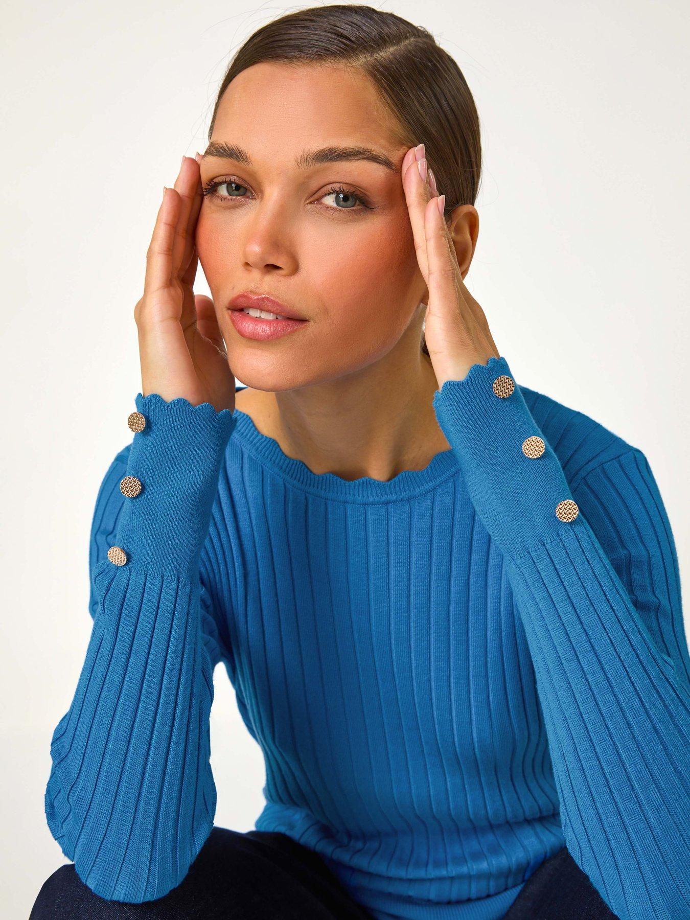 roman-button-detail-ribbed-longline-jumper-denimoutfit