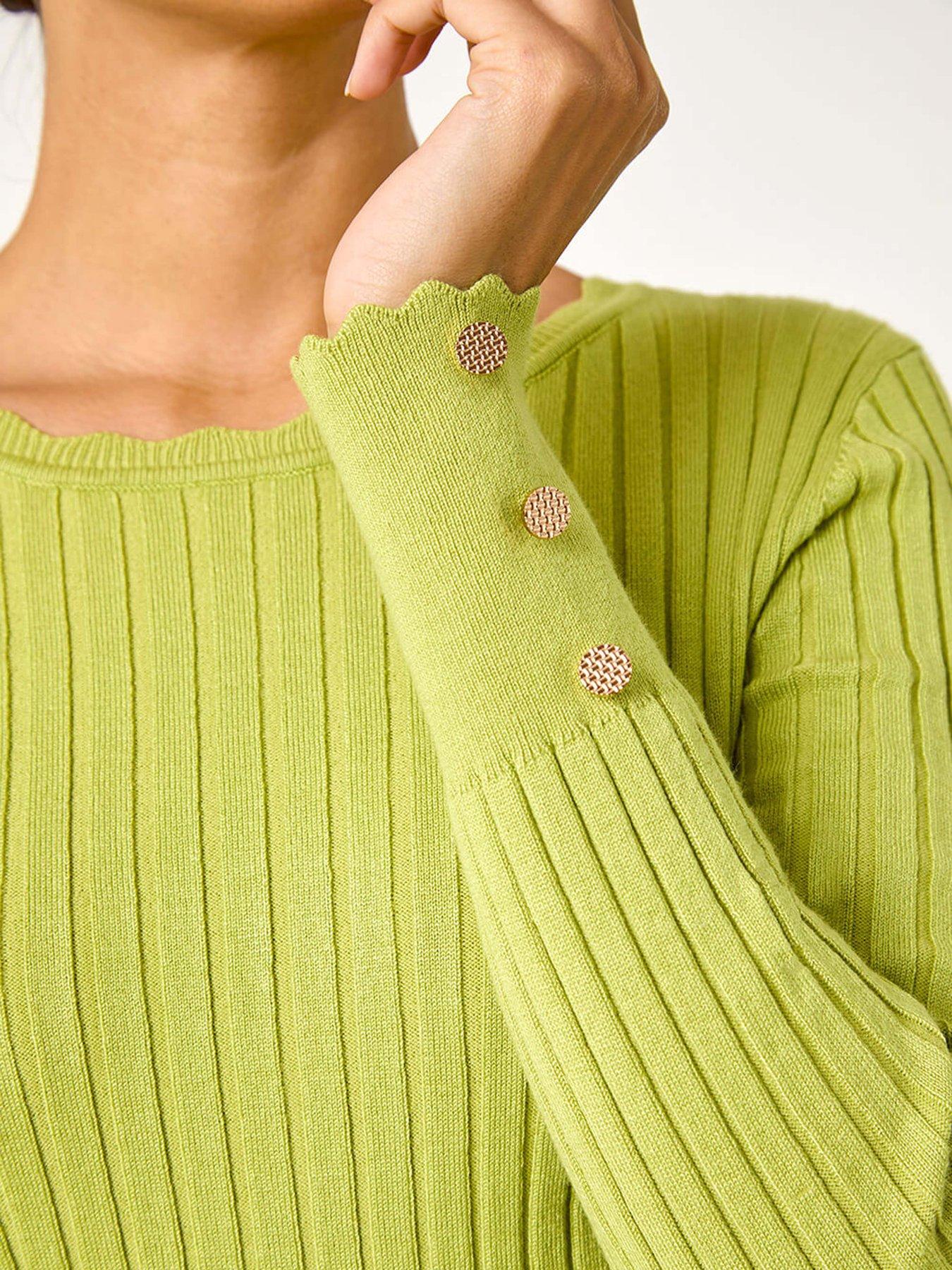 roman-button-detail-ribbed-longline-jumper-greendetail