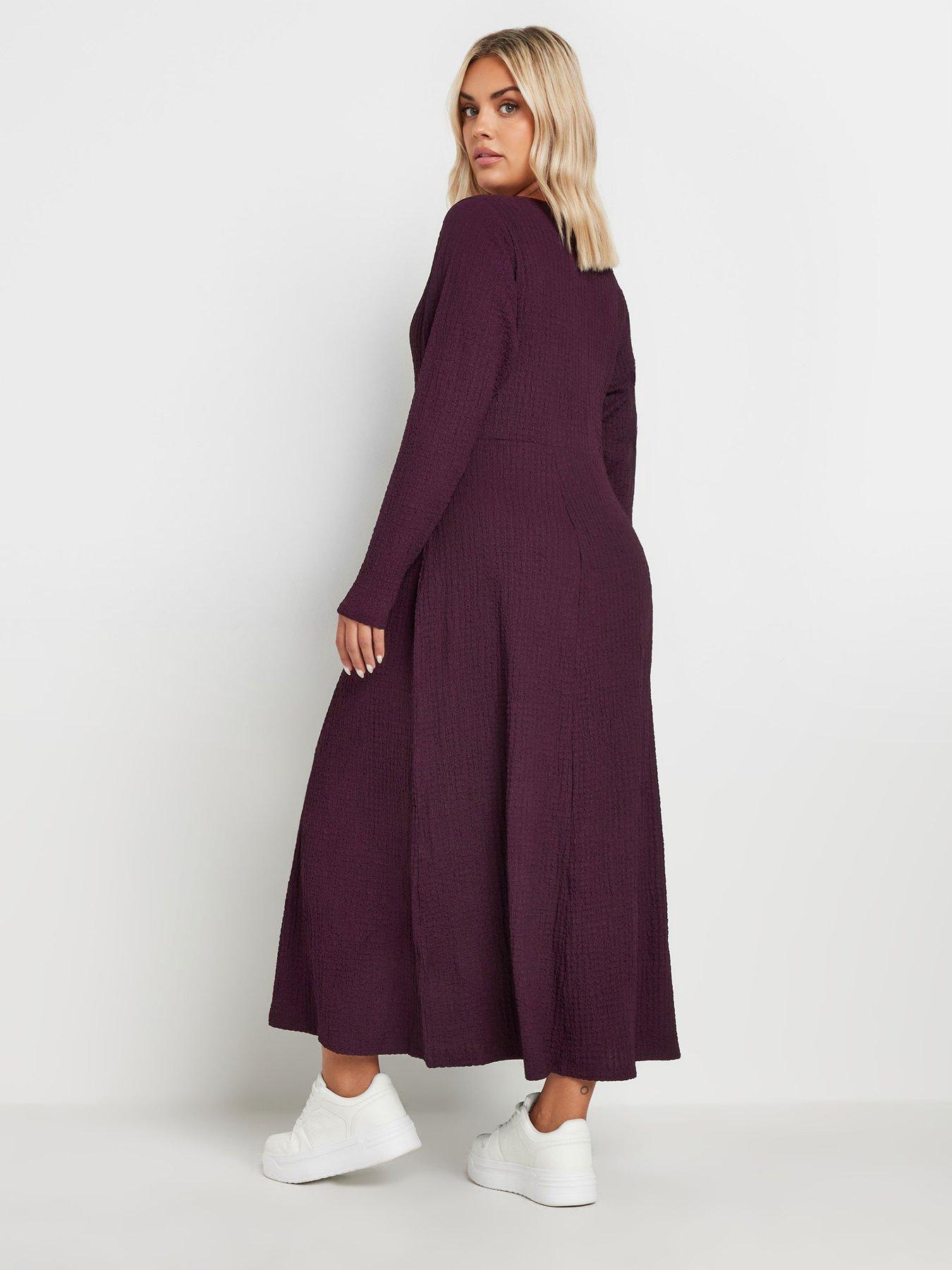 yours-curve-textured-flared-maxi-dressstillFront