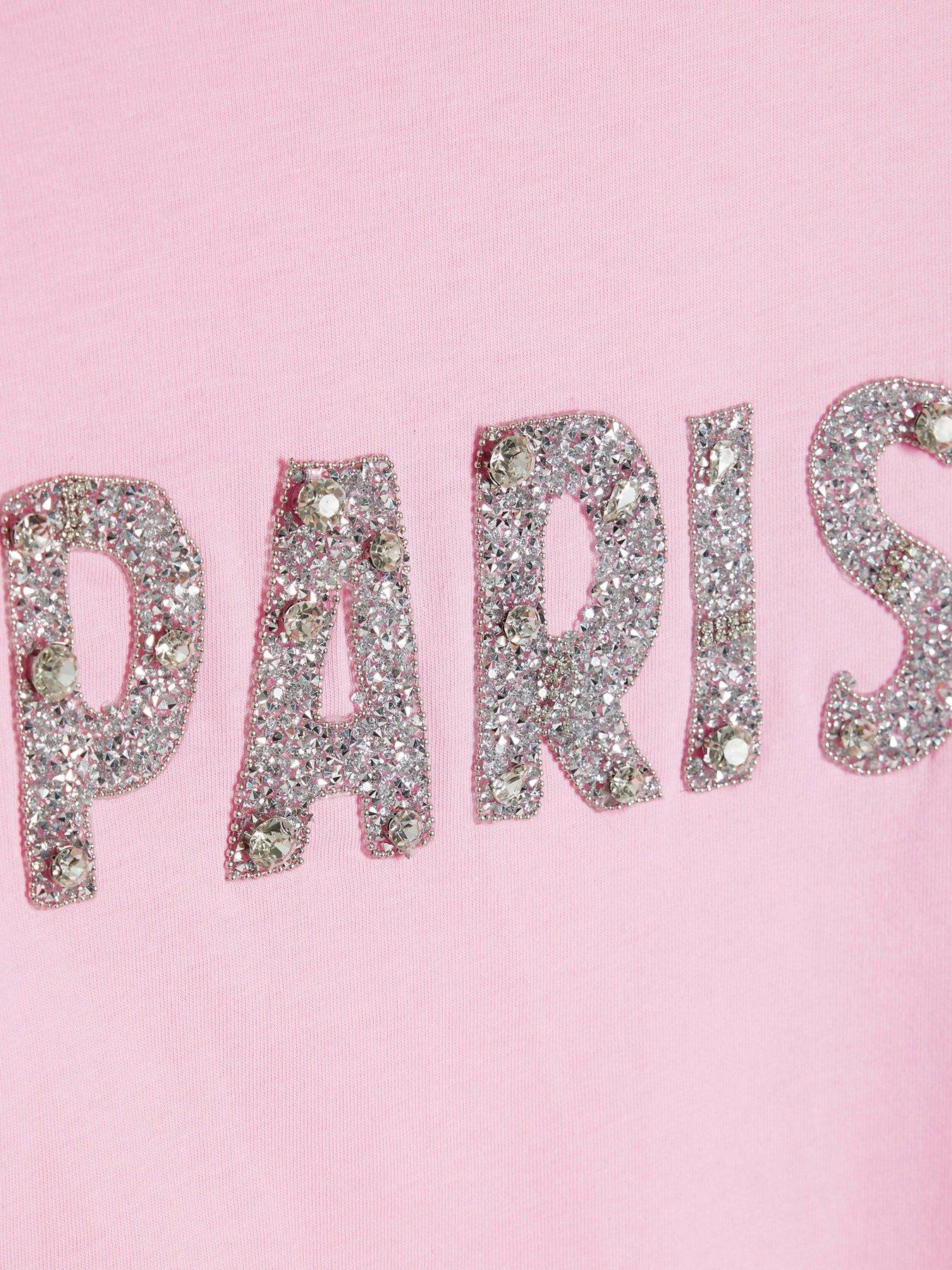 River Island Girls Paris Frill Sleeve T-shirt Pink Very Ireland