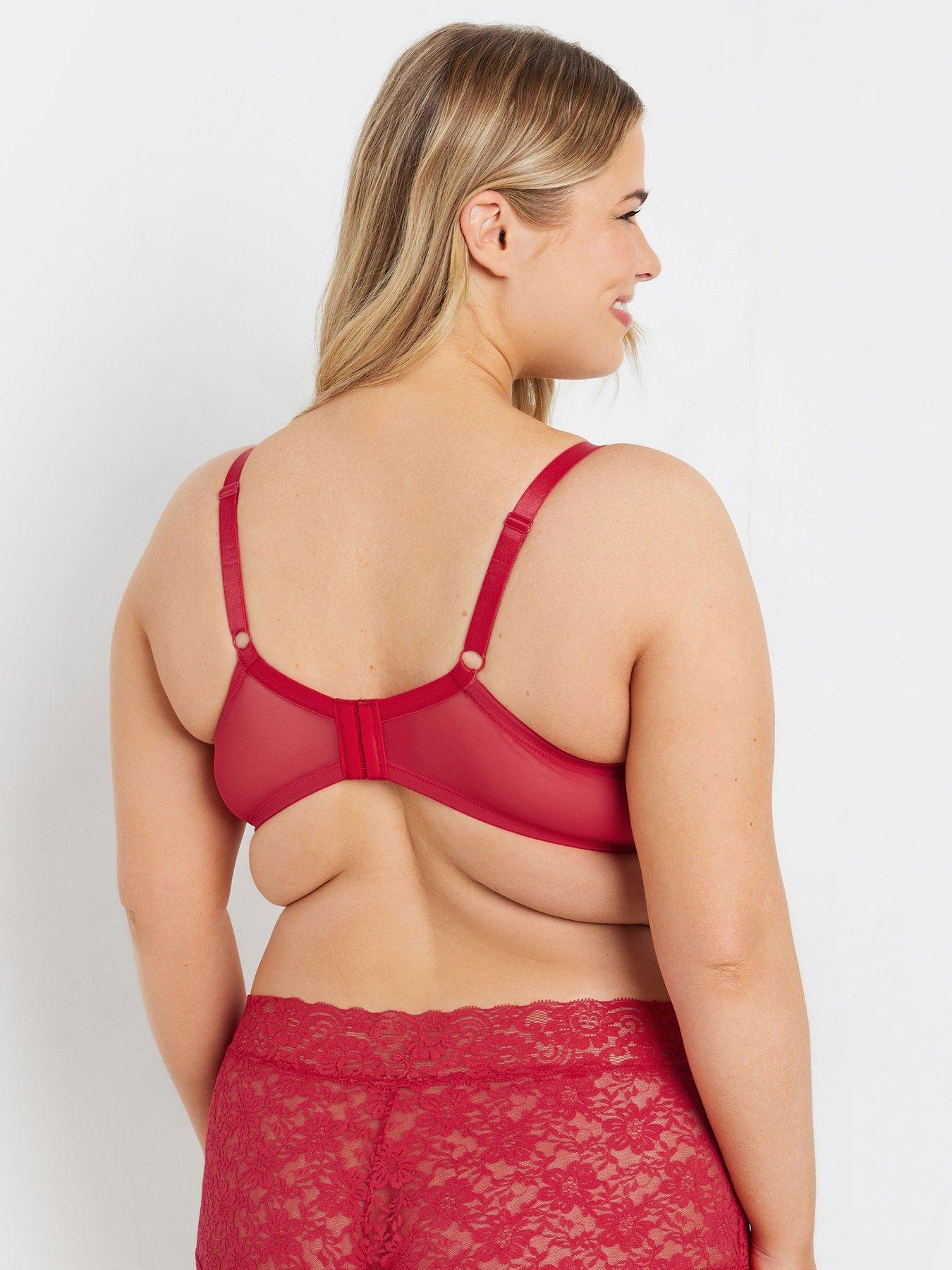 yours-curve-lace-amp-mesh-underwired-bra-redstillFront