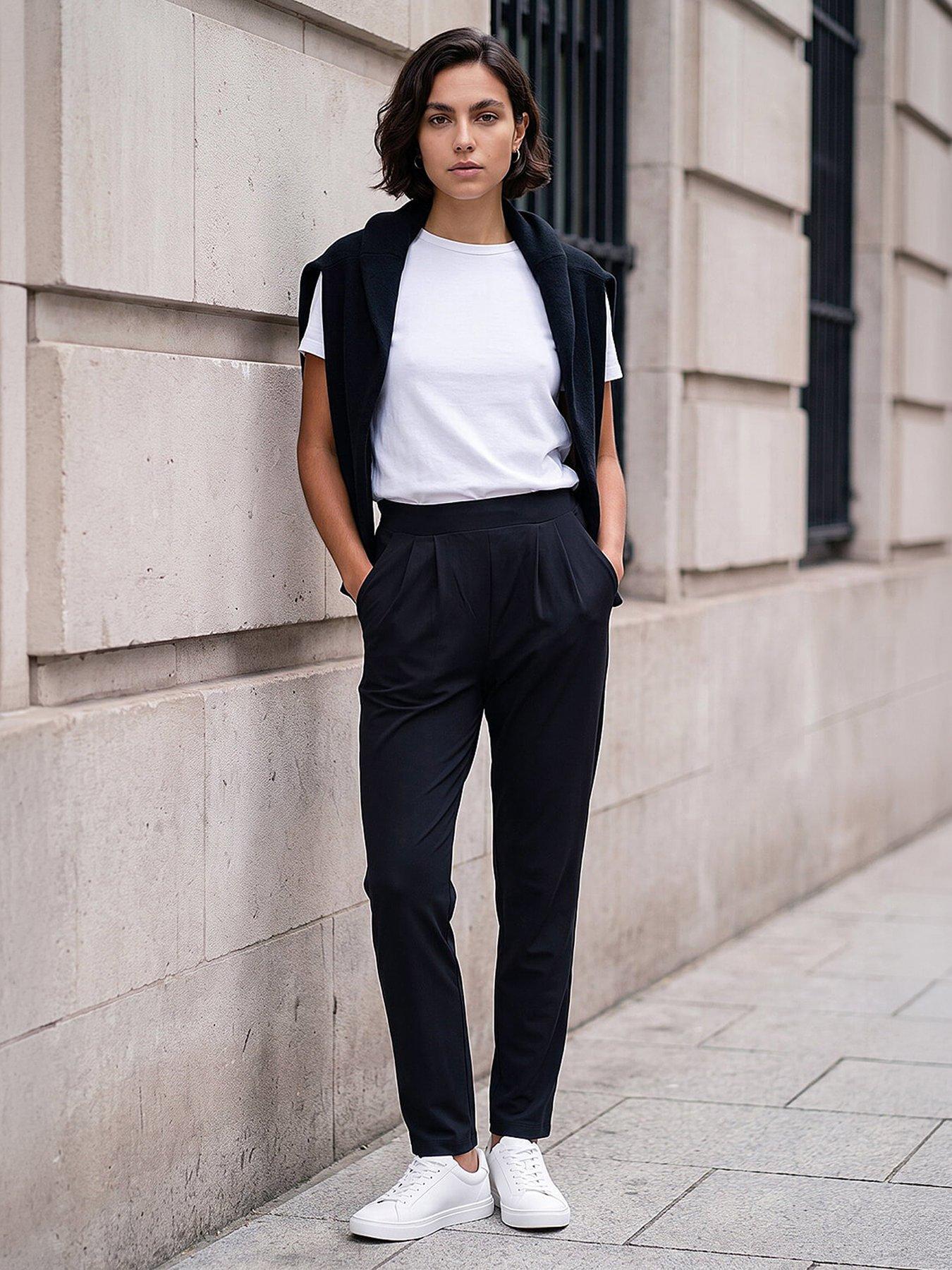 roman-jersey-stretch-elastic-waist-harem-trousers-black