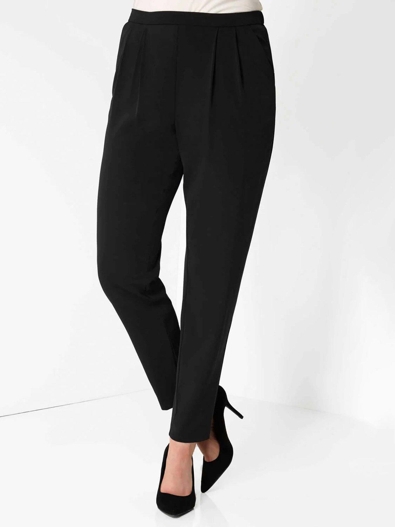 roman-jersey-stretch-elastic-waist-harem-trousers-black