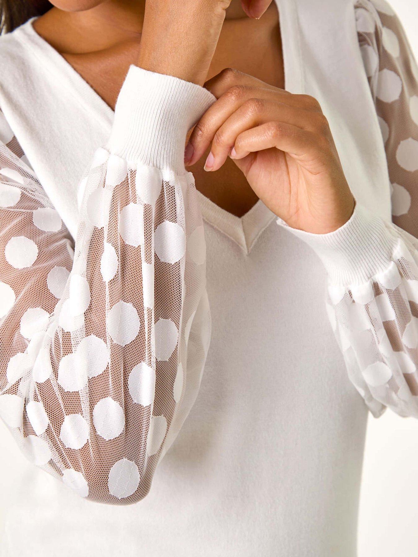 roman-polka-dot-v-neck-sleeve-knit-jumper-ivorydetail