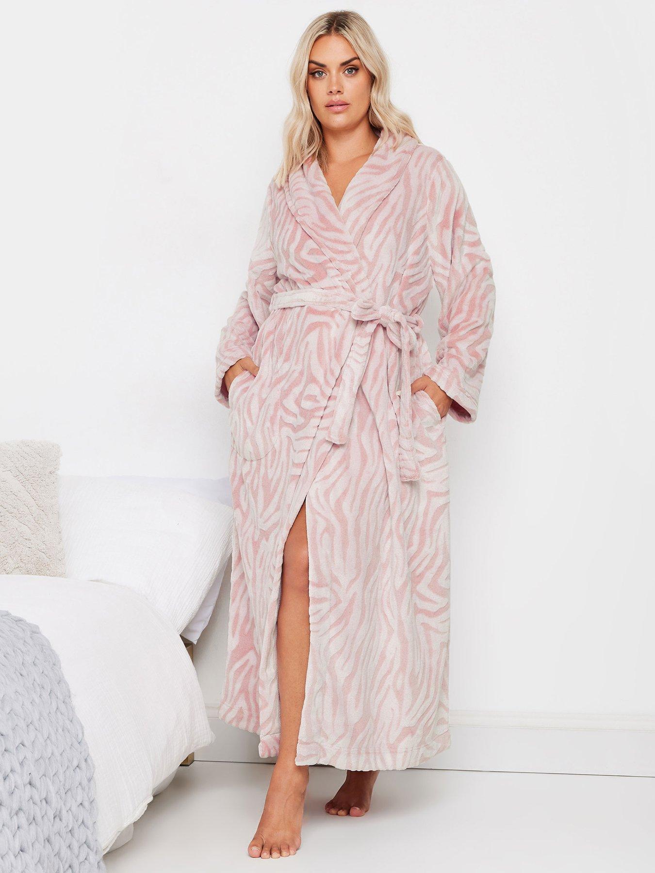 yours-curve-zebra-shawl-collar-maxi-robe