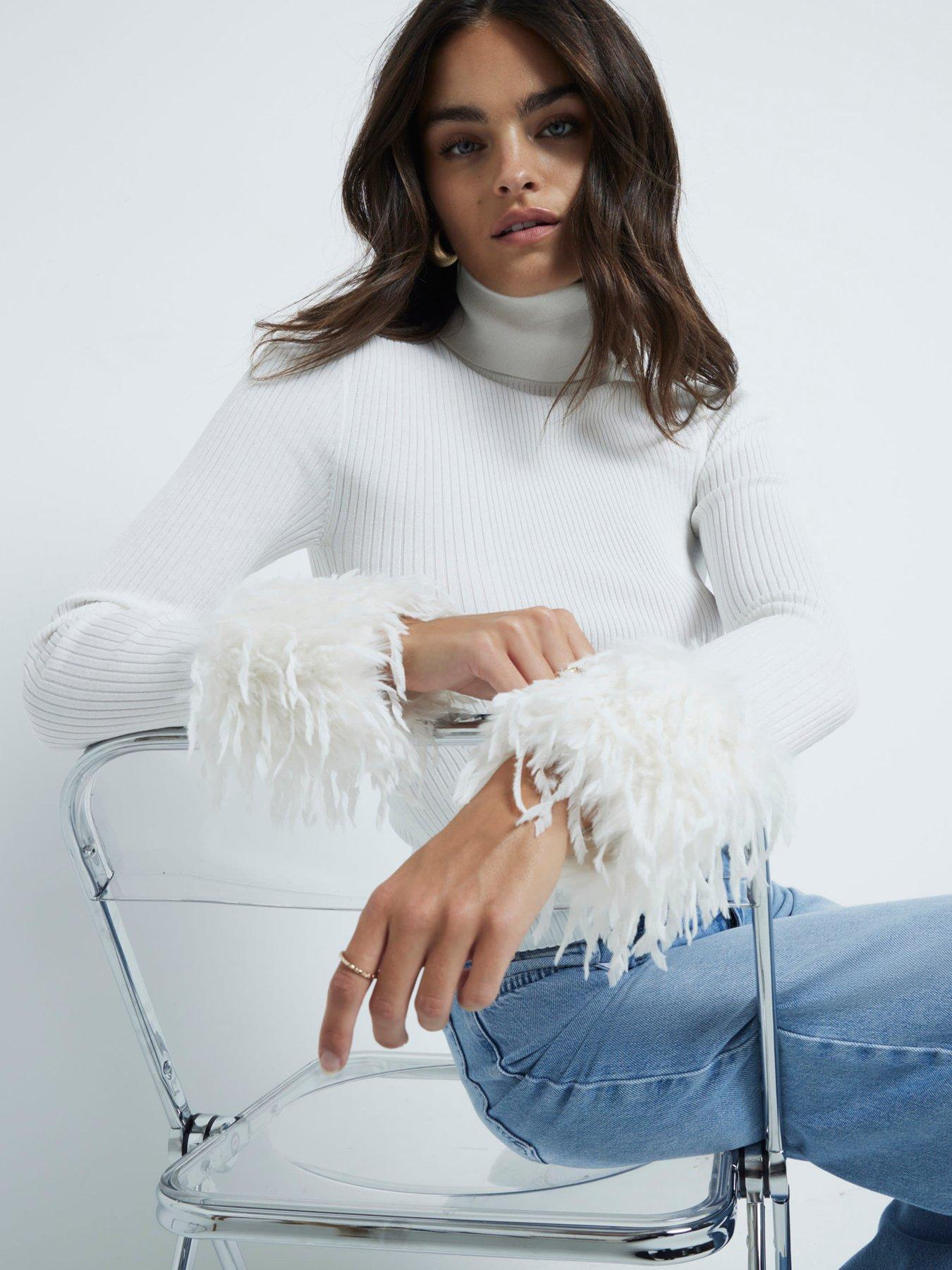 river-island-feather-cuff-knit-creamstillFront