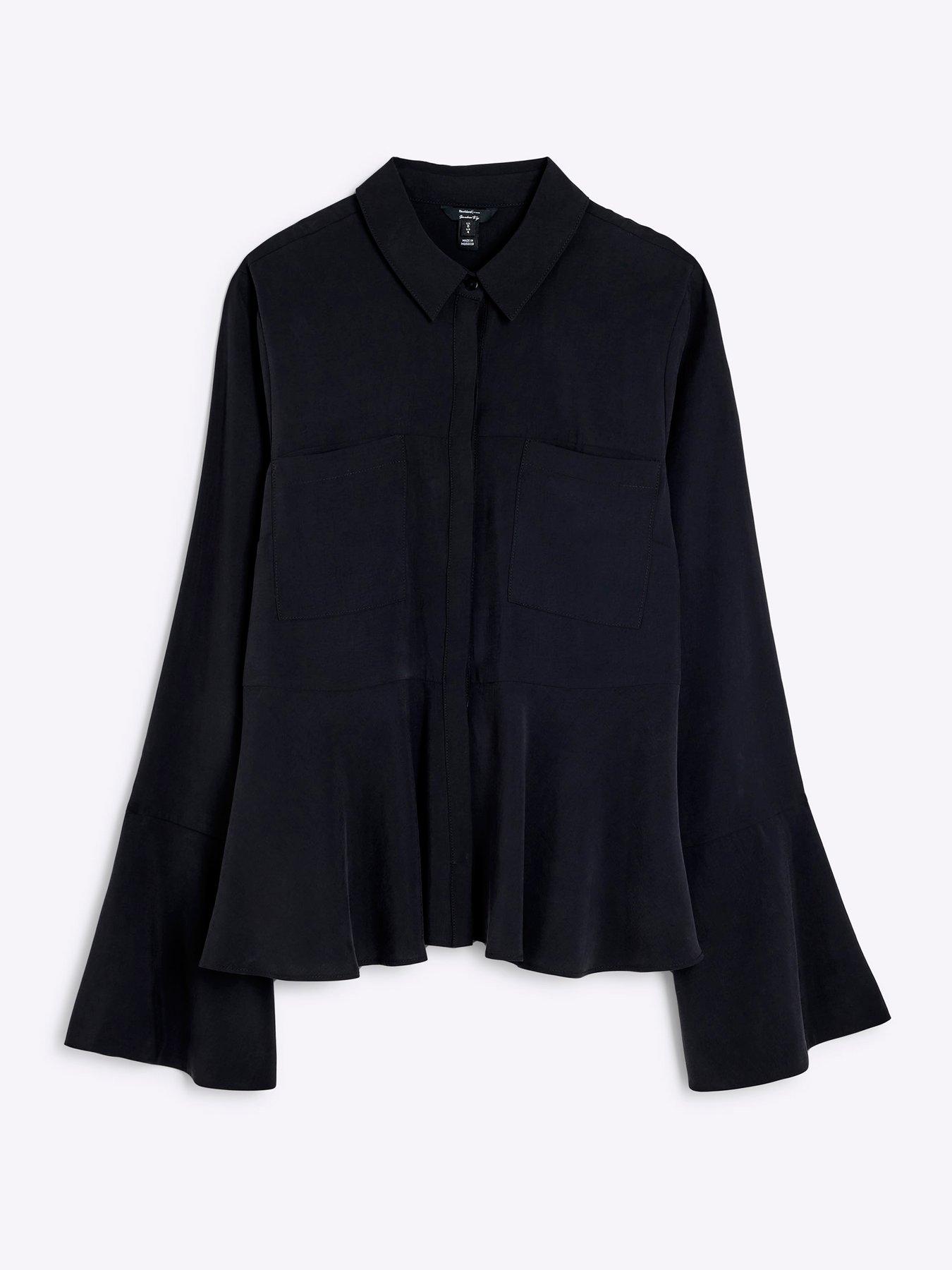 river-island-peplum-split-sleeve-blouse-blackdetail