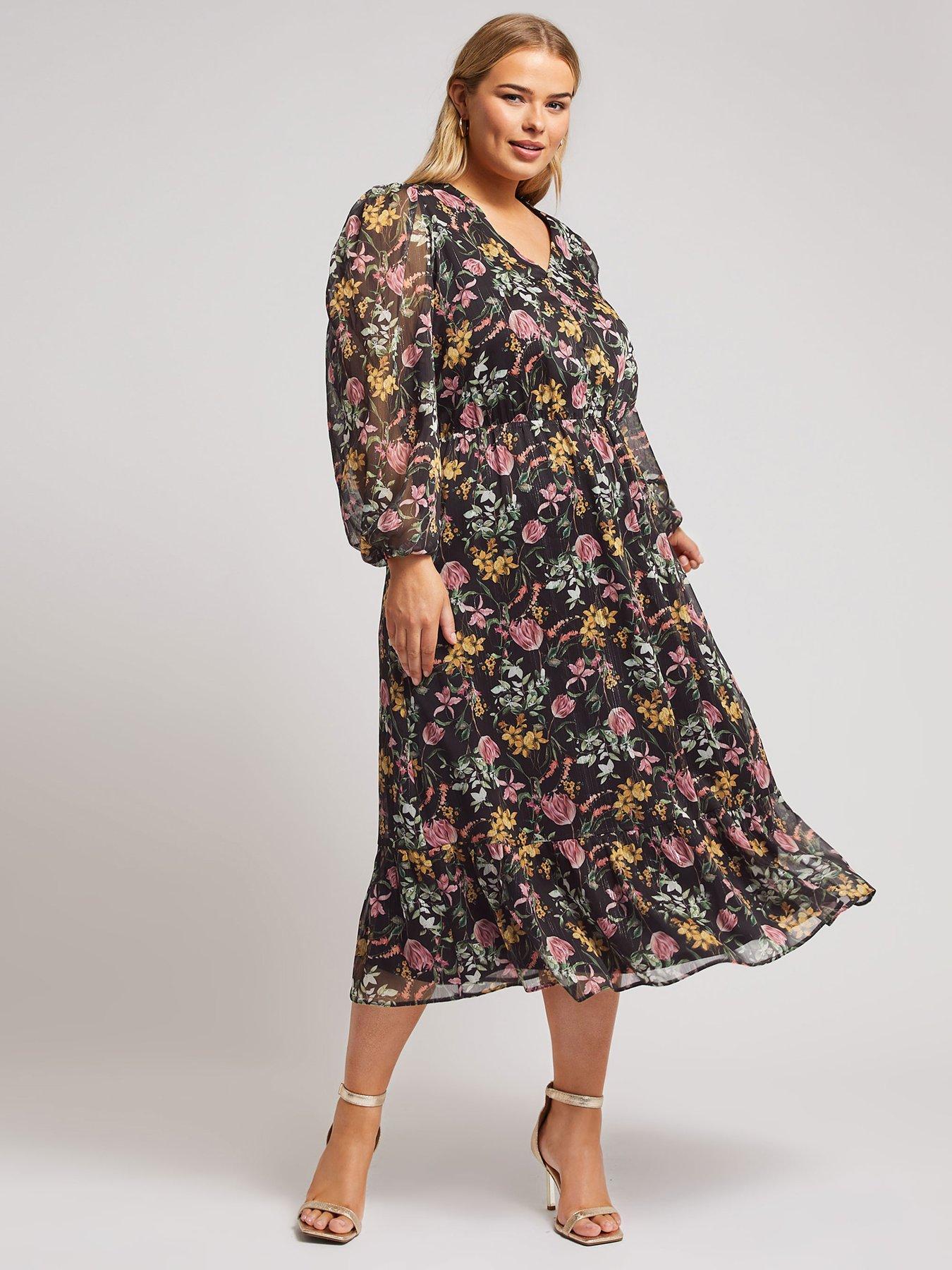 yours-curve-large-floral-midaxi-dress-black