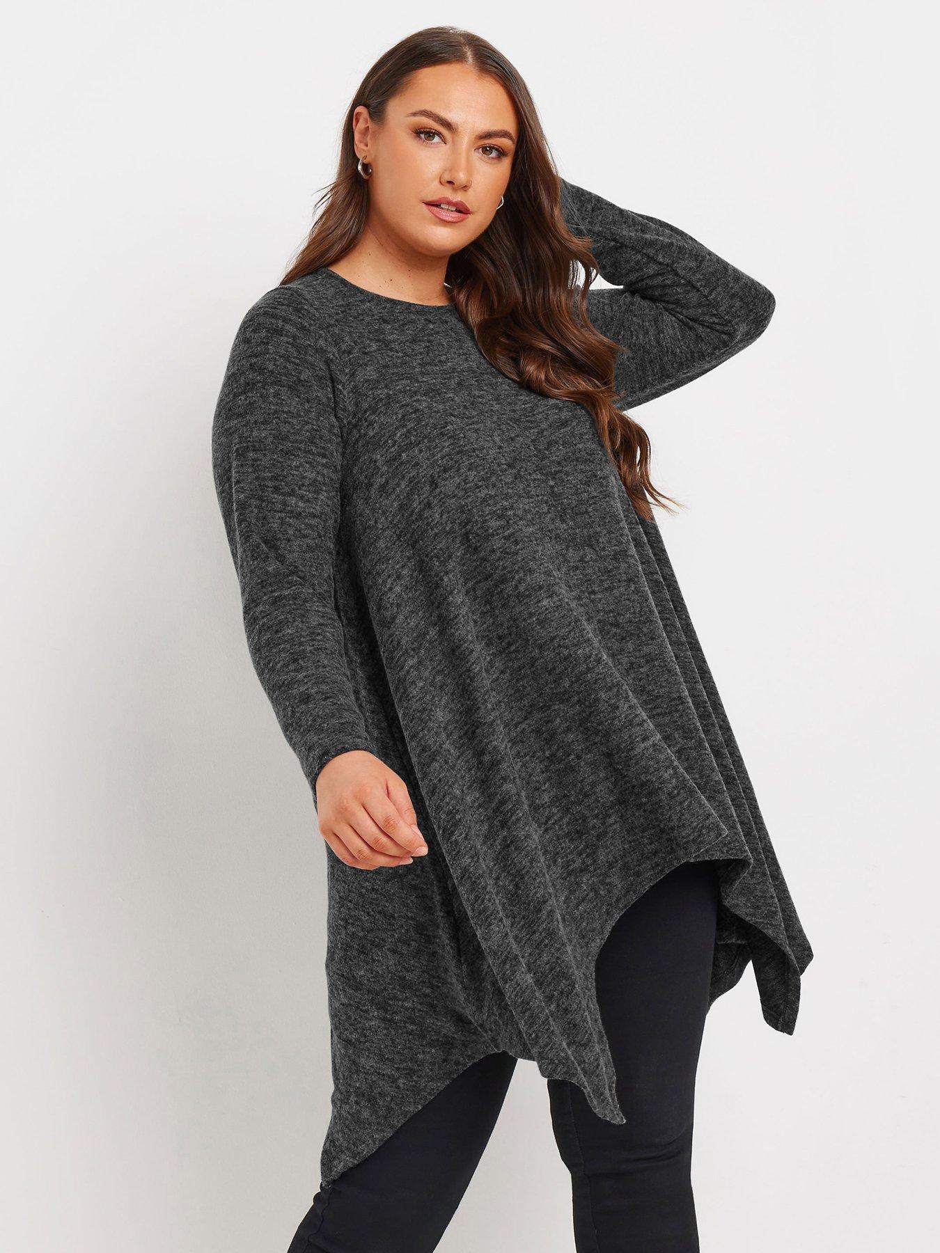 yours-curve-hanky-hem-tunic-top-grey