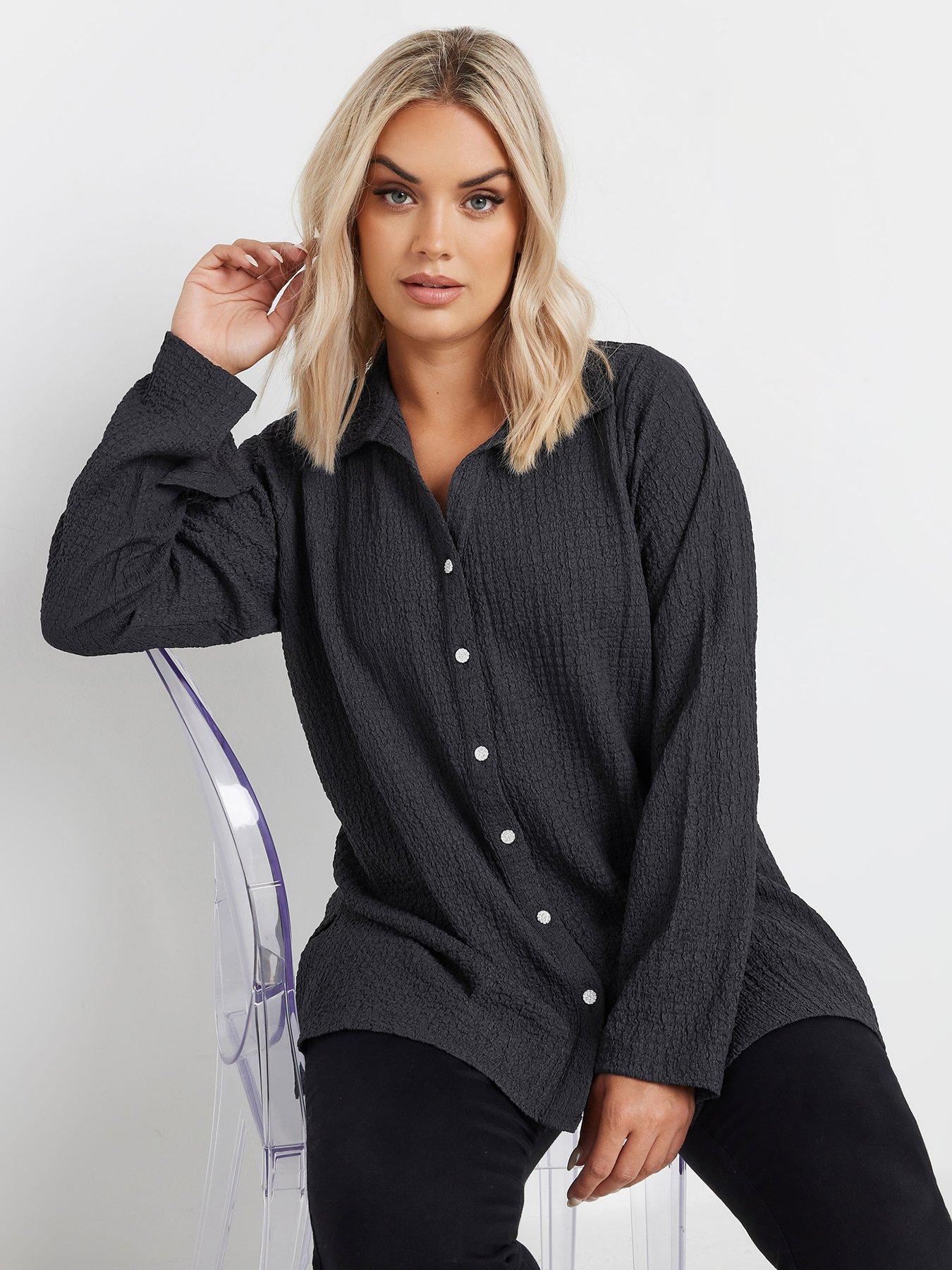 Yours Curve Shirt - Grey