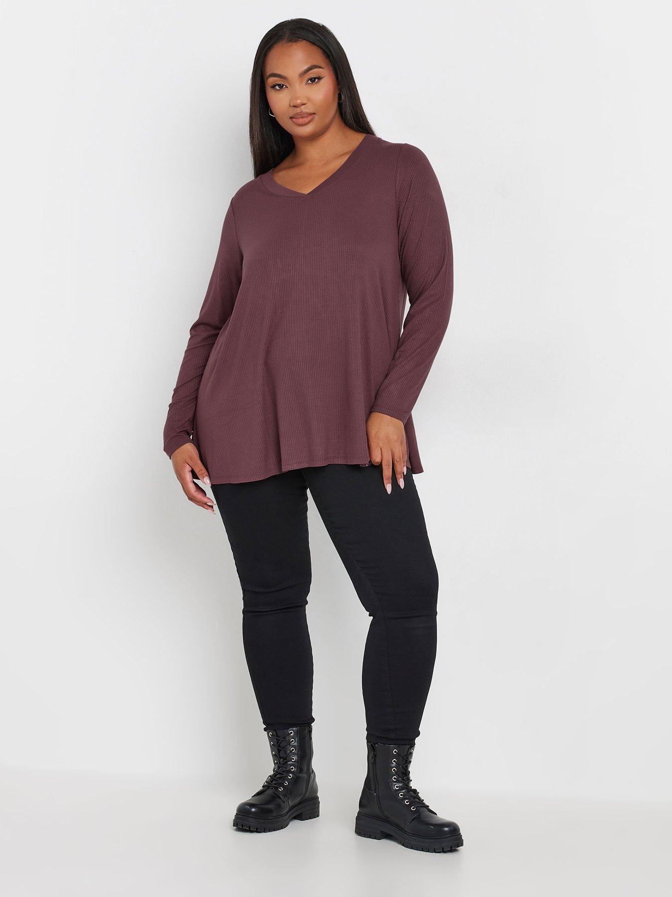 yours-curve-rib-elevated-long-sleeve-top-purpleback