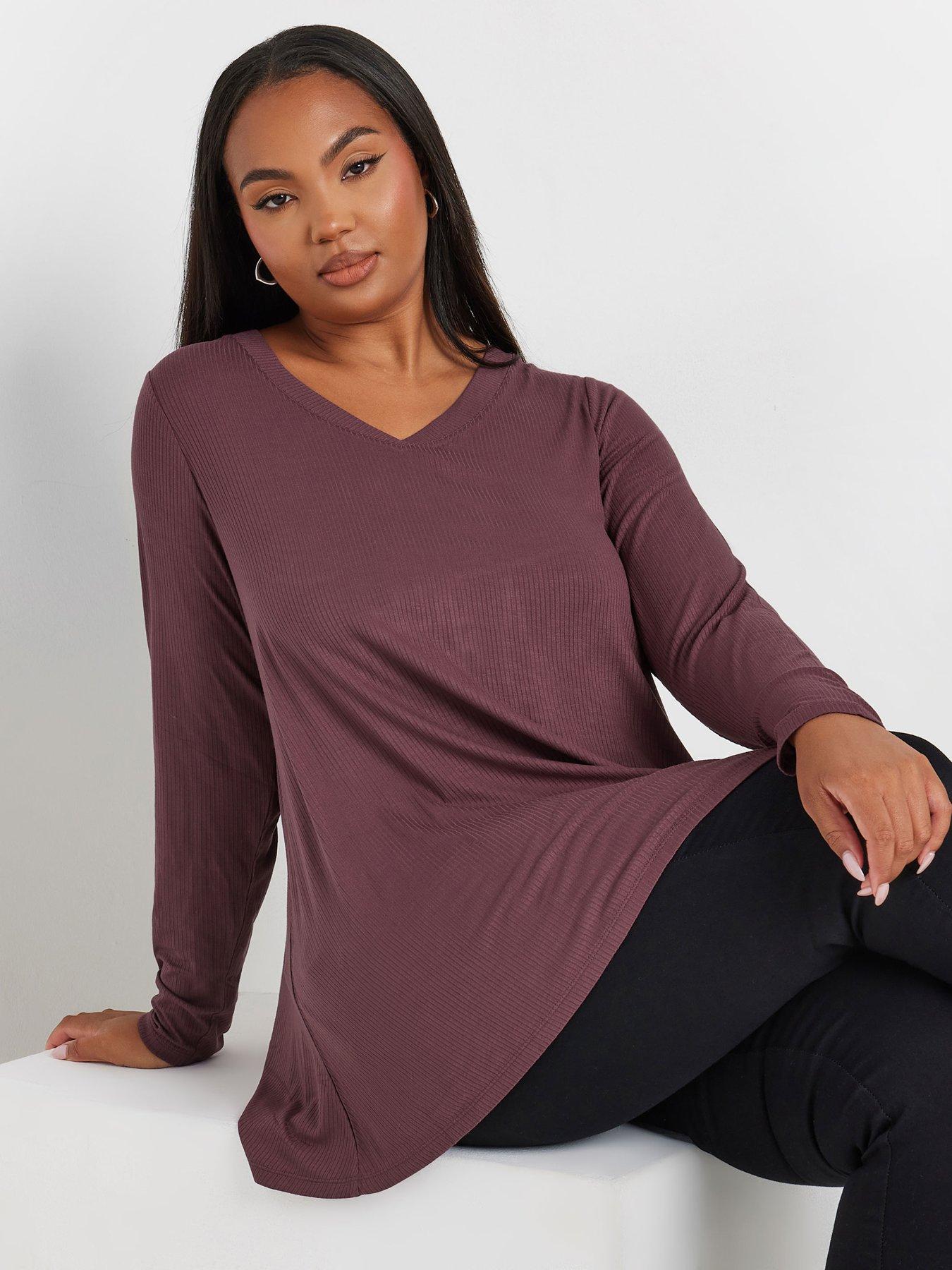 yours-curve-rib-elevated-long-sleeve-top-purpleoutfit