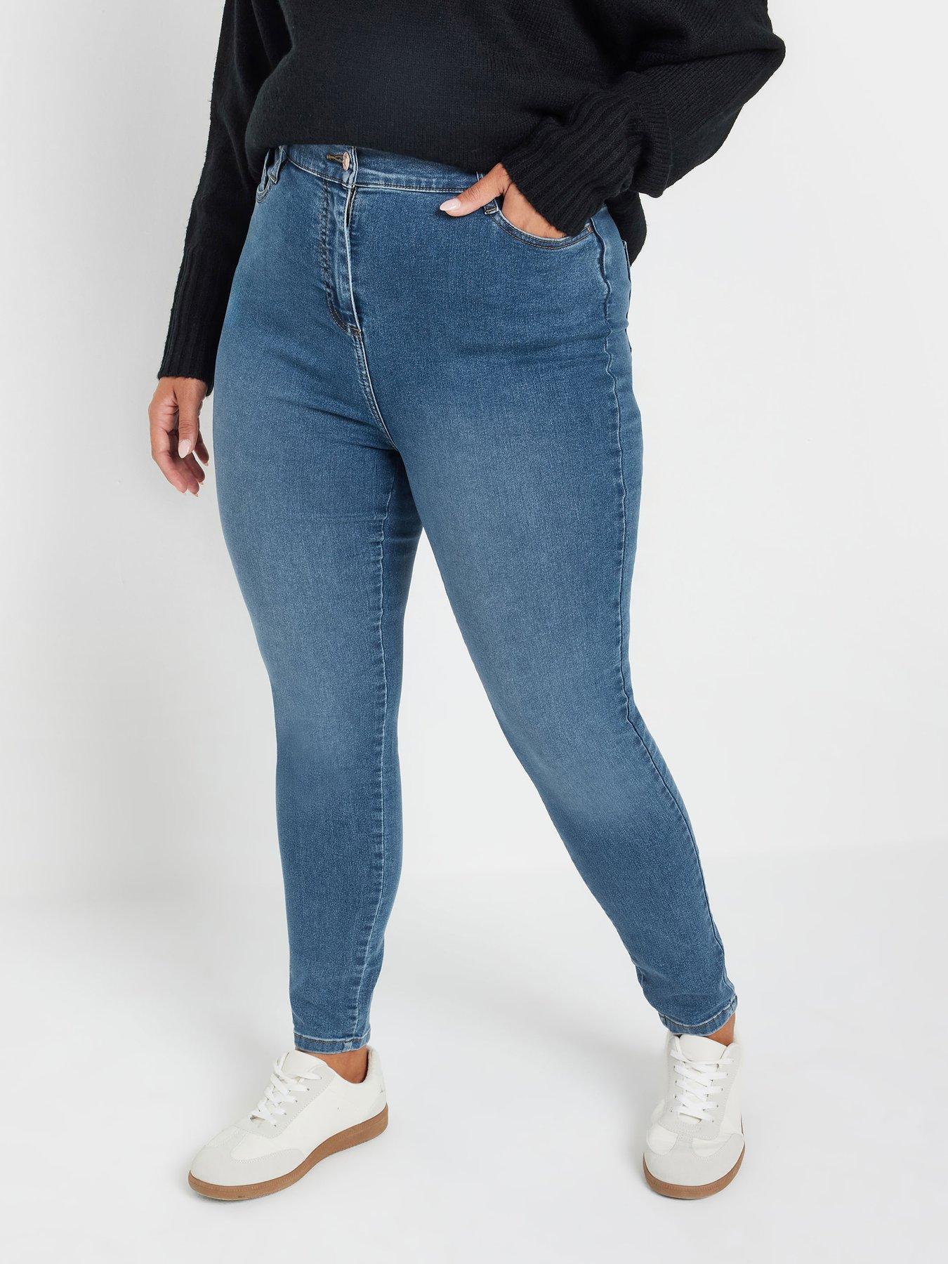 Image of Yours Curve Midi Ava Jeans 28" - Blue
