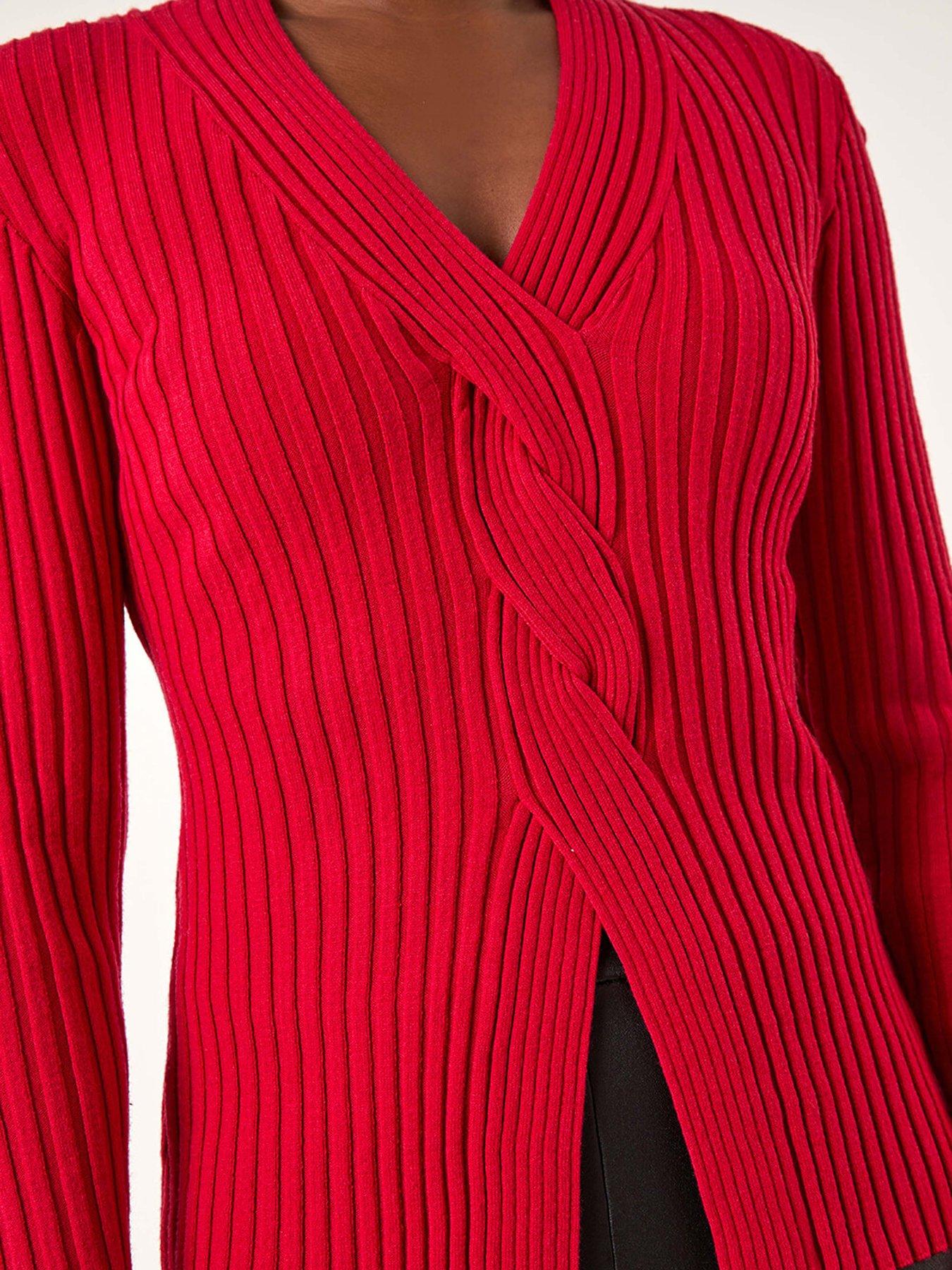 roman-cable-split-detail-rib-jumper-reddetail