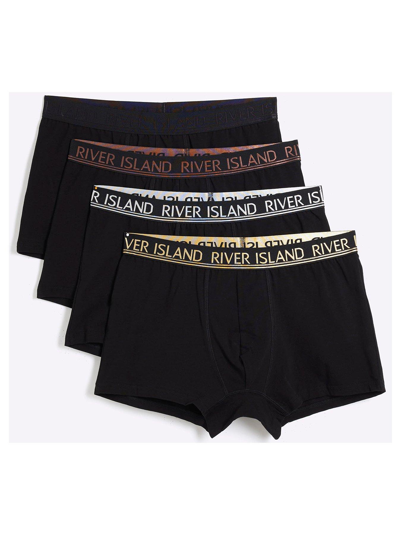 river-island-metallic-double-tipped-waistband-briefs-black