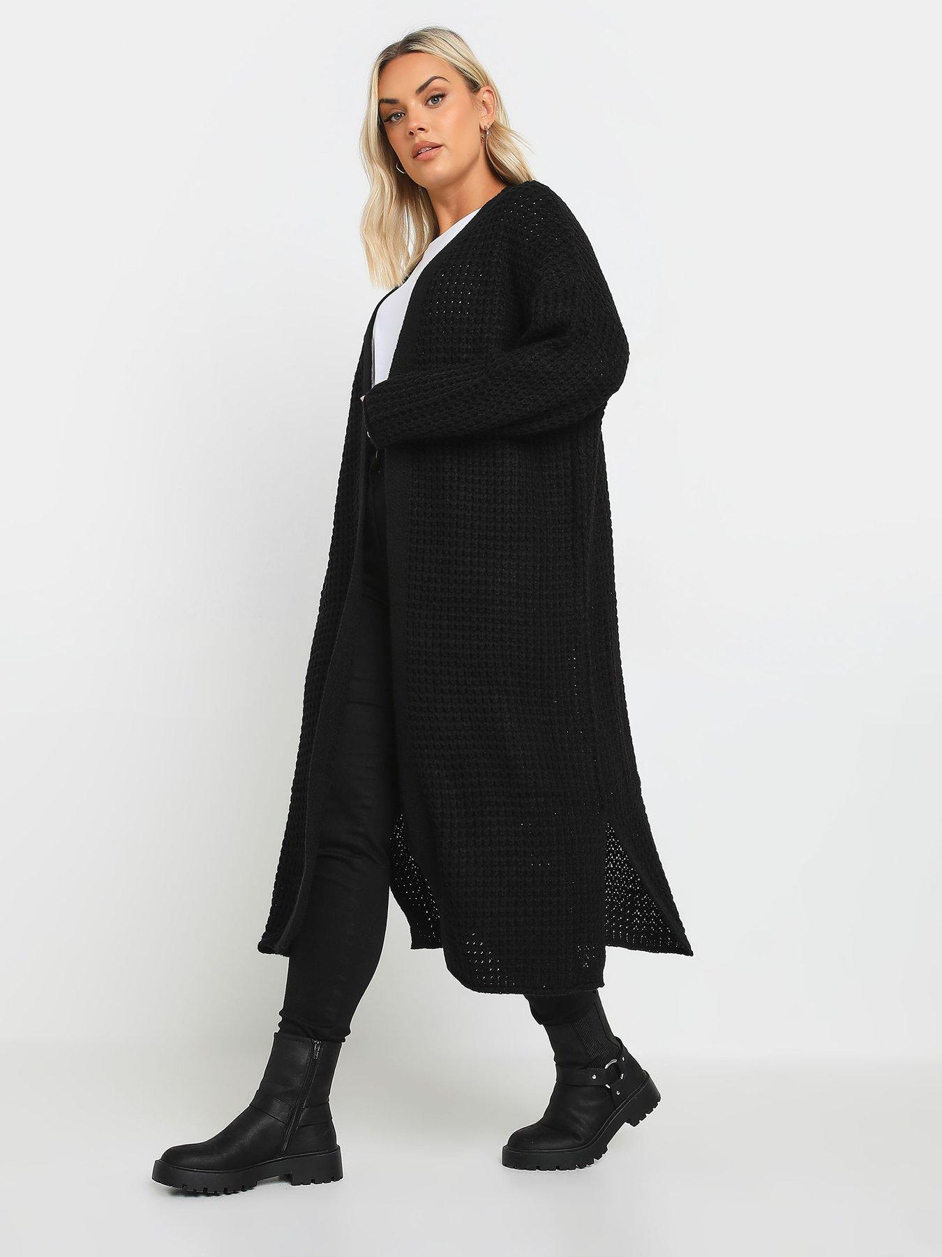 yours-curve-waffle-knit-maxi-cardiganback